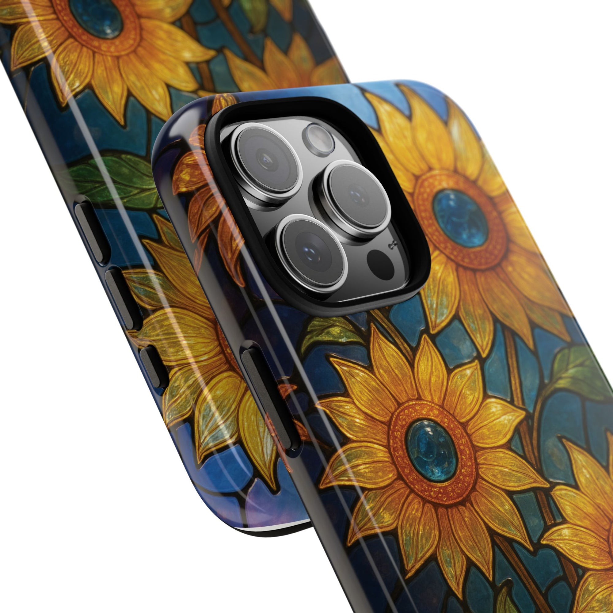 Vibrant Floral Phone Case, Sunflower Design, Tough & Durable Case, Nature Lover Gift, Protective Phone Cover, Spring Aesthetic