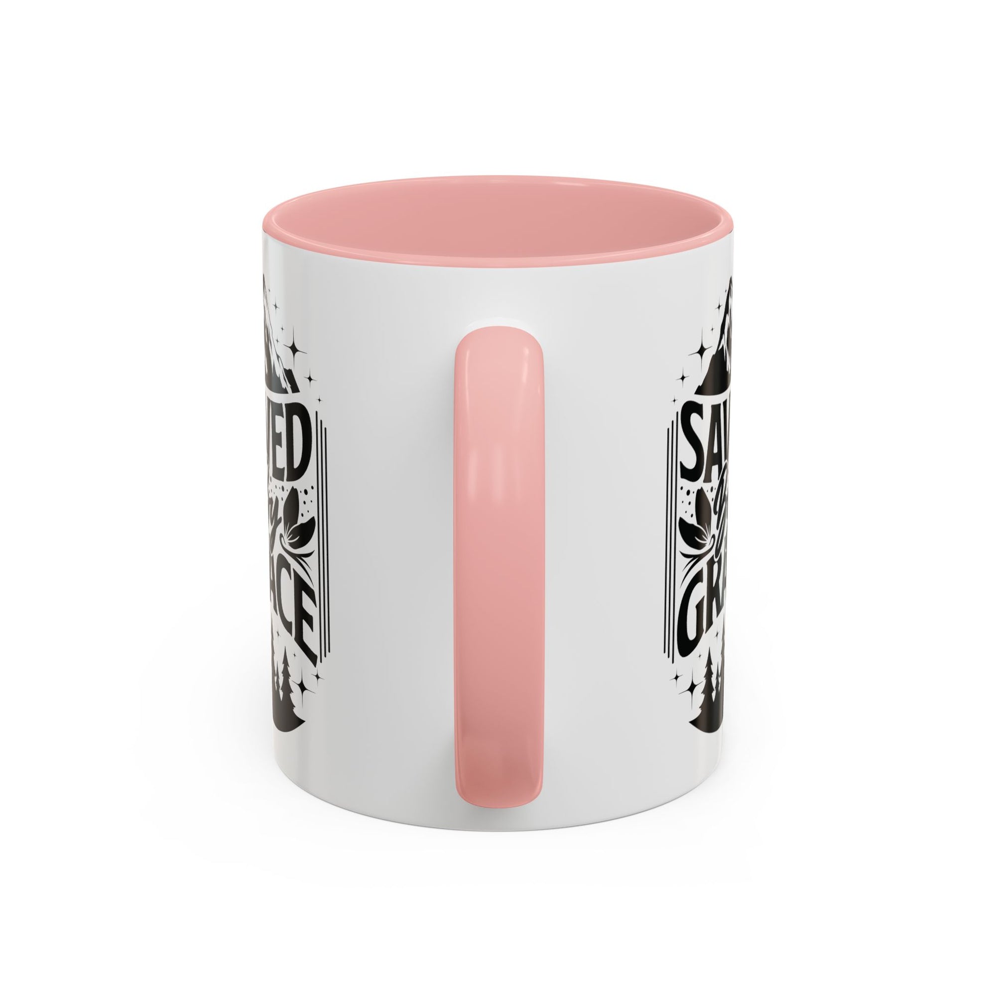 Saved by Grace Accent Coffee Mug - Inspirational Design