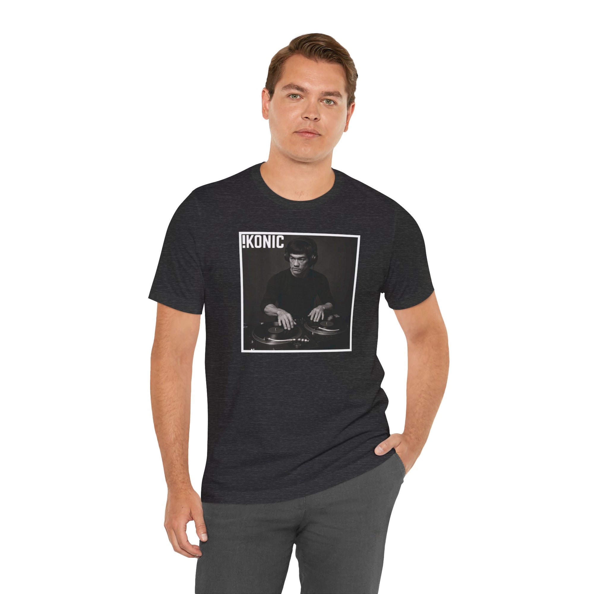 IKONIC Unisex Jersey Tee - Casual Graphic Top for Sports Fans, Everyday Wear, Gift for Him/Her, Street Style Fashion, Bruce The DJ