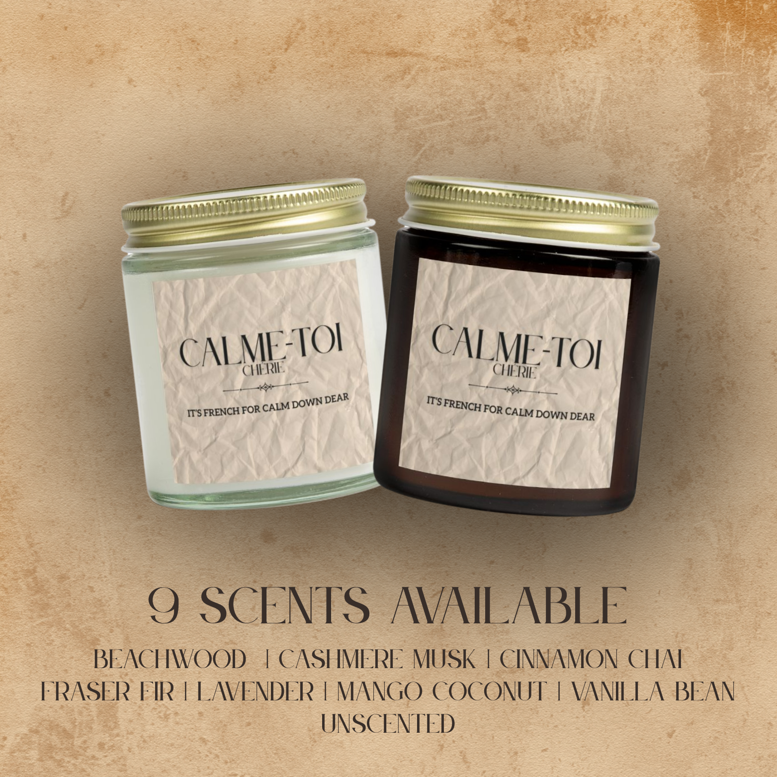 Calm Down Candle | Scented Coconut Apricot Wax, Self-Care Gift, Home Decor, Relaxation, Spa Experience, Mindfulness, Funny Gifts for Better-half