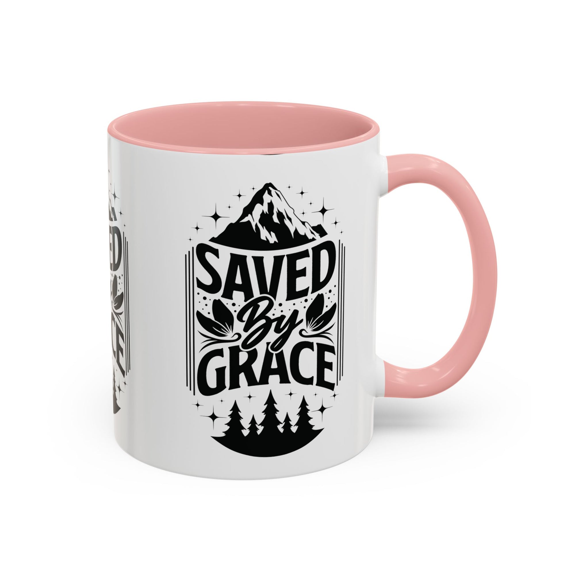 Saved by Grace Accent Coffee Mug - Inspirational Design