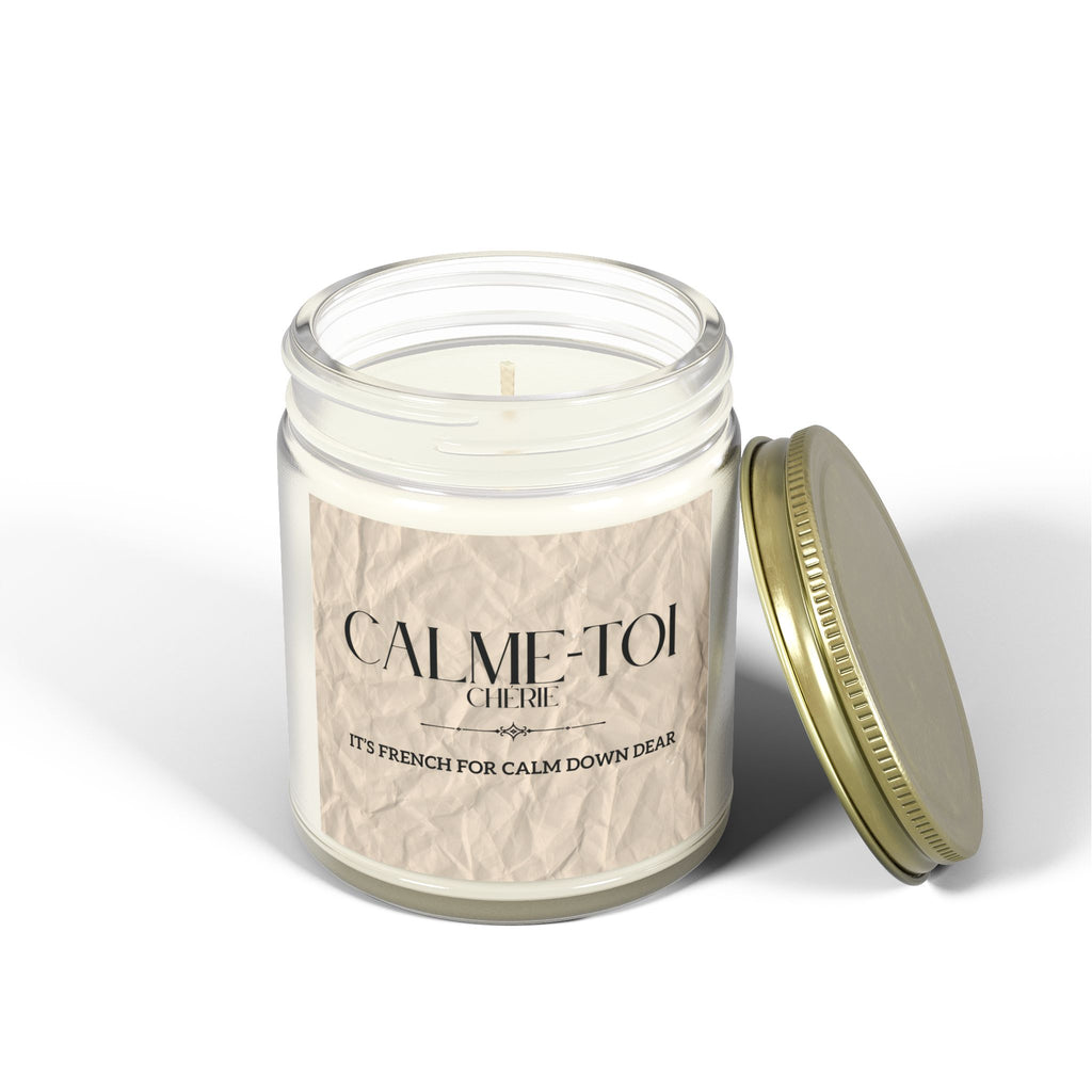 Calm Down Candle | Scented Coconut Apricot Wax, Self-Care Gift, Home Decor, Relaxation, Spa Experience, Mindfulness, Funny Gifts for Better-half