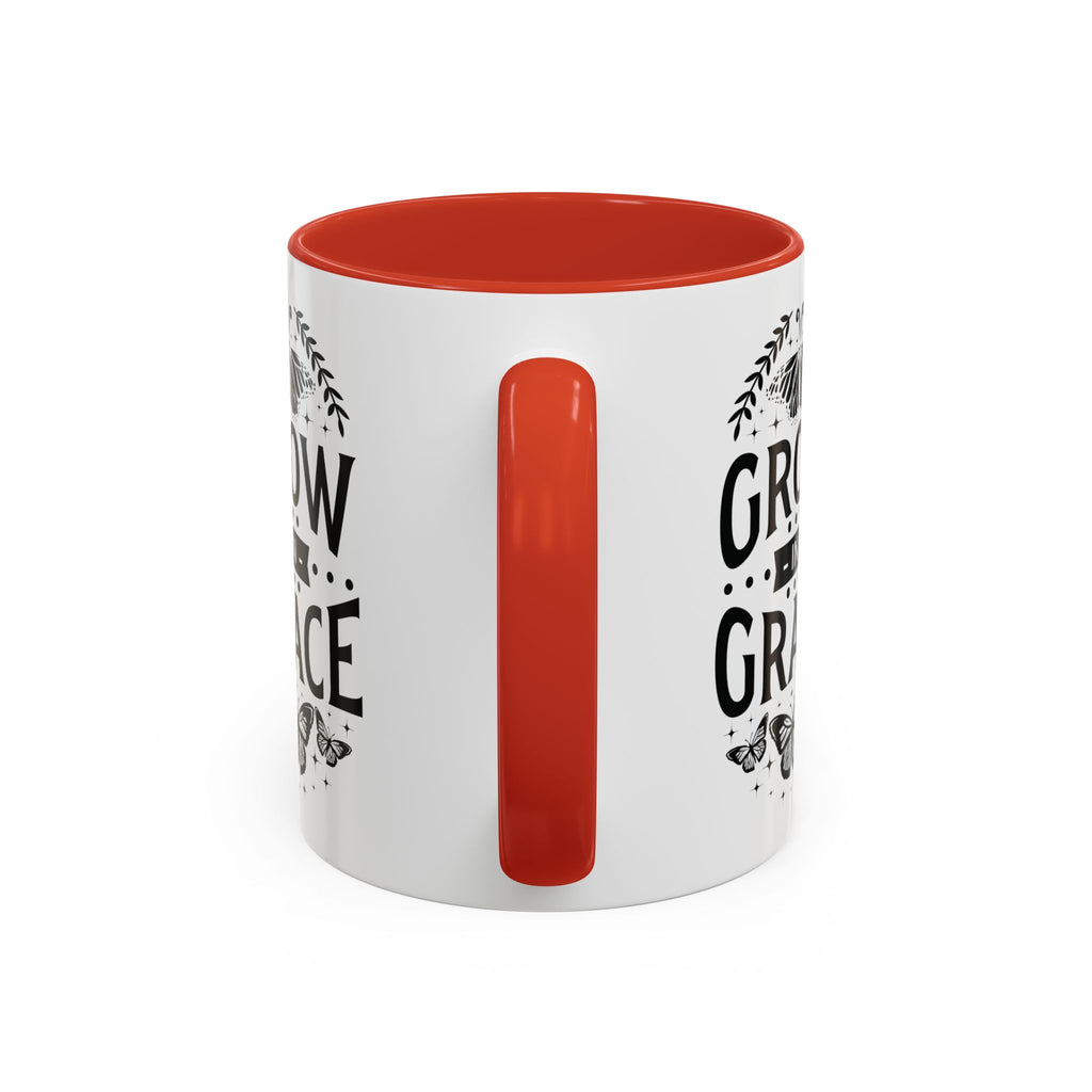 Grow in Grace Accent Coffee Mug - Inspirational Design