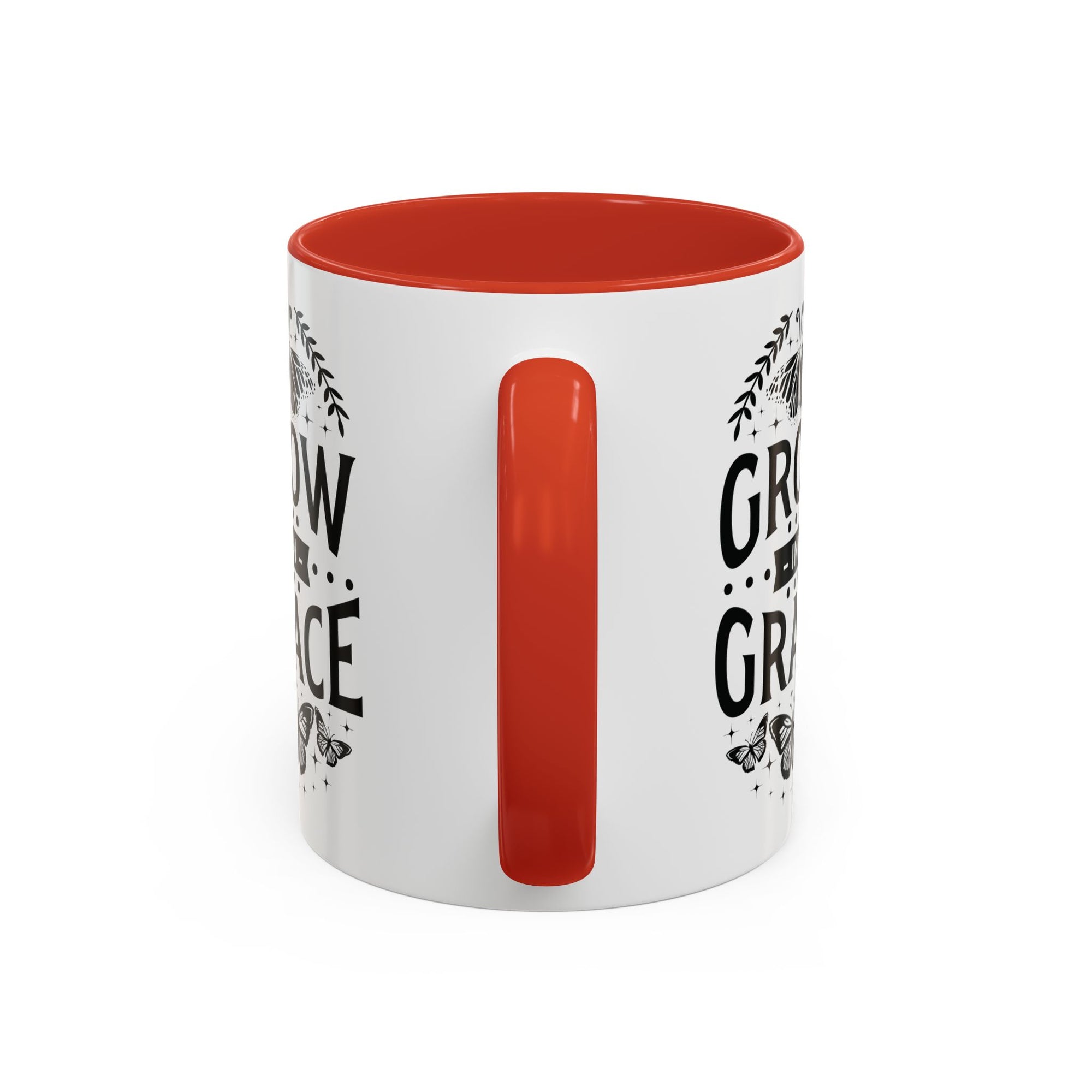 Grow in Grace Accent Coffee Mug - Inspirational Design