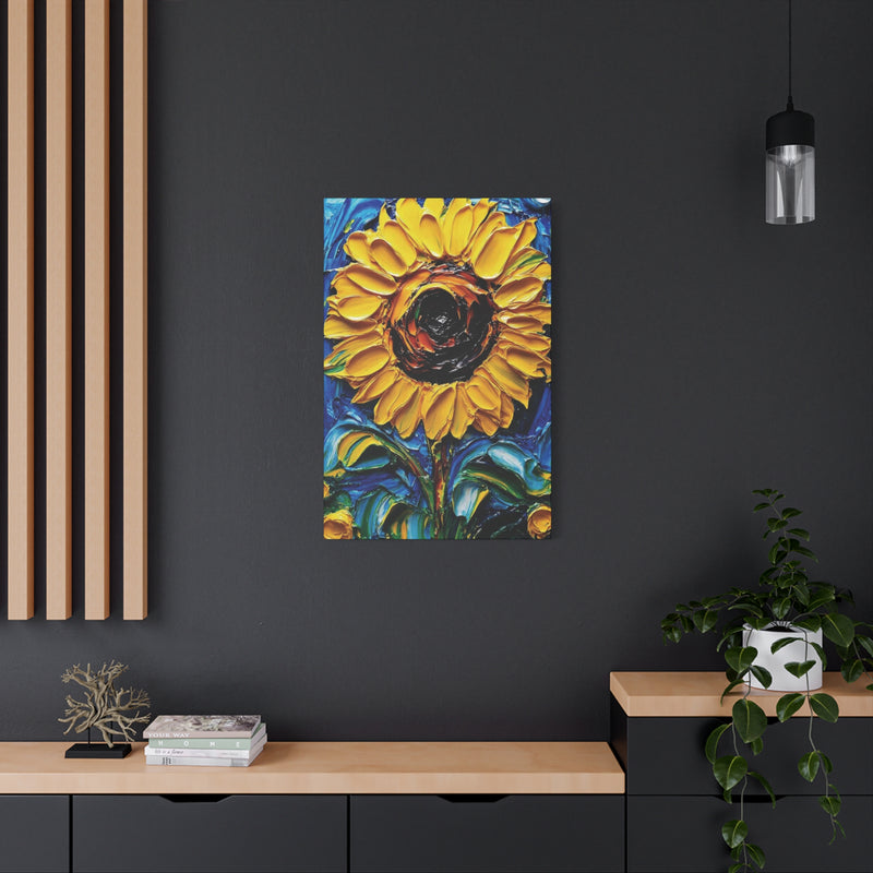 Sunflower Art Canvas Impasto Style Print, Perfect Gift for Home Decor, Brighten Your Space, Nature Wall Art, Floral Decor