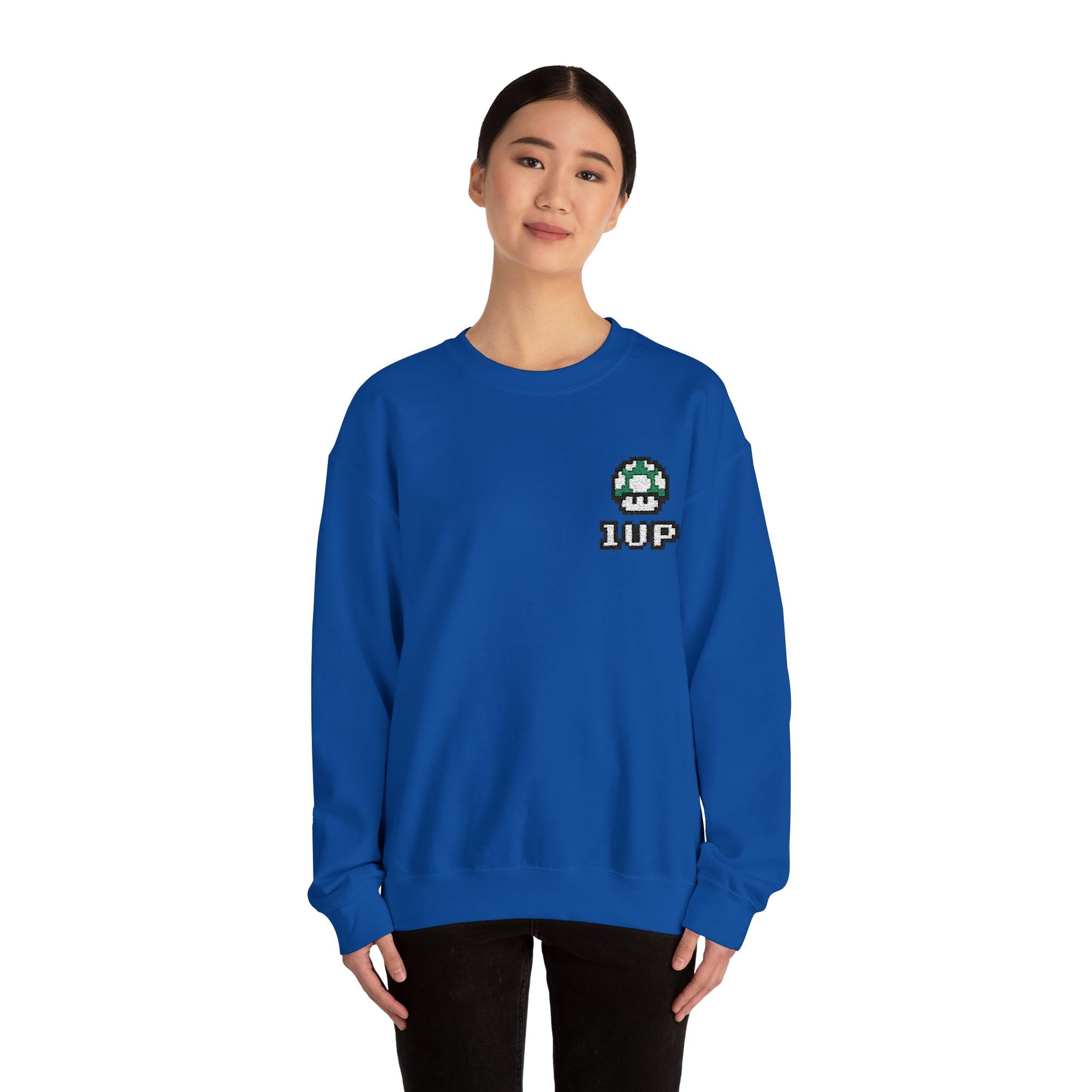 1UP Mushroom - Unisex Heavy Blend™ Crewneck Sweatshirt