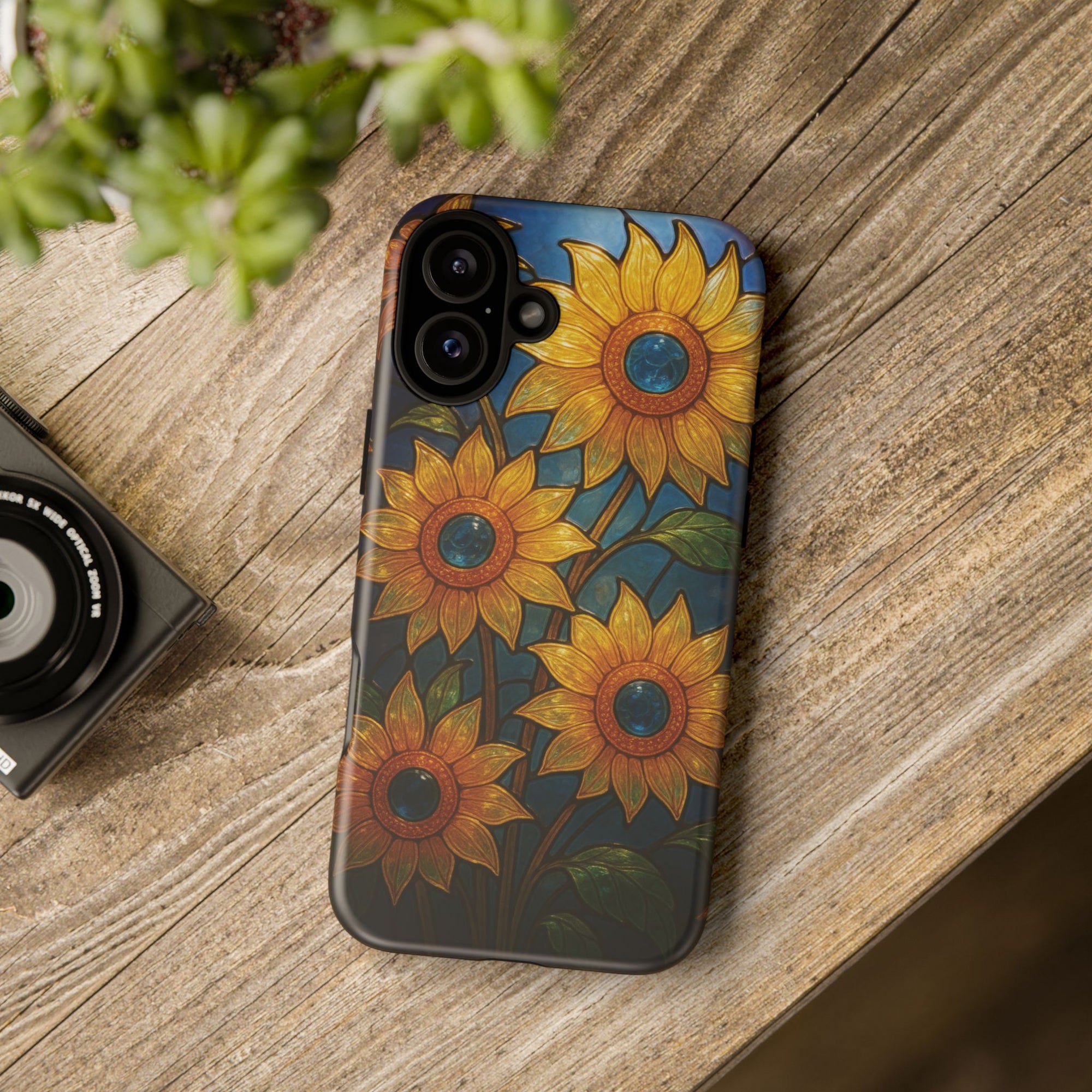 Vibrant Floral Phone Case, Sunflower Design, Tough & Durable Case, Nature Lover Gift, Protective Phone Cover, Spring Aesthetic