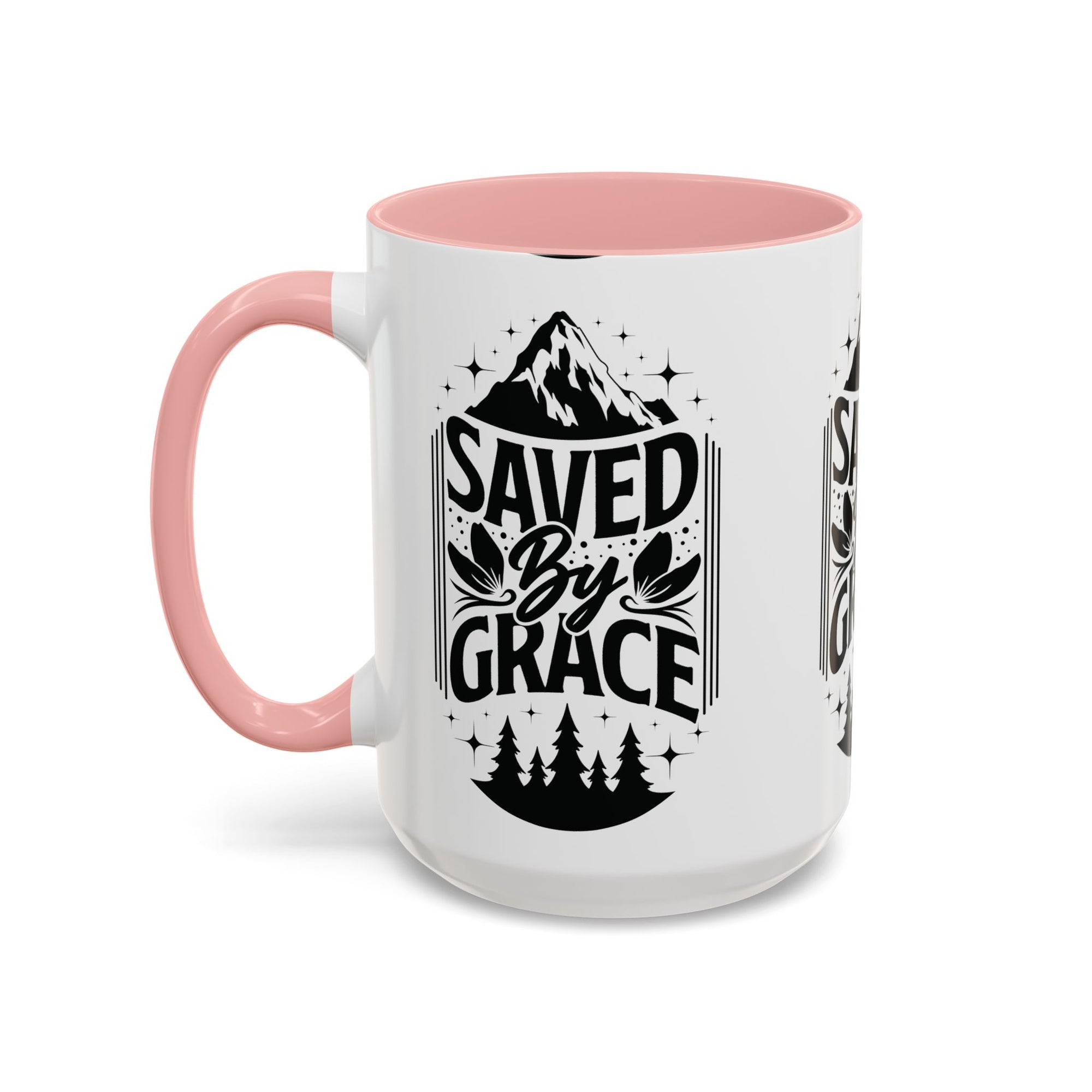 Saved by Grace Accent Coffee Mug - Inspirational Design