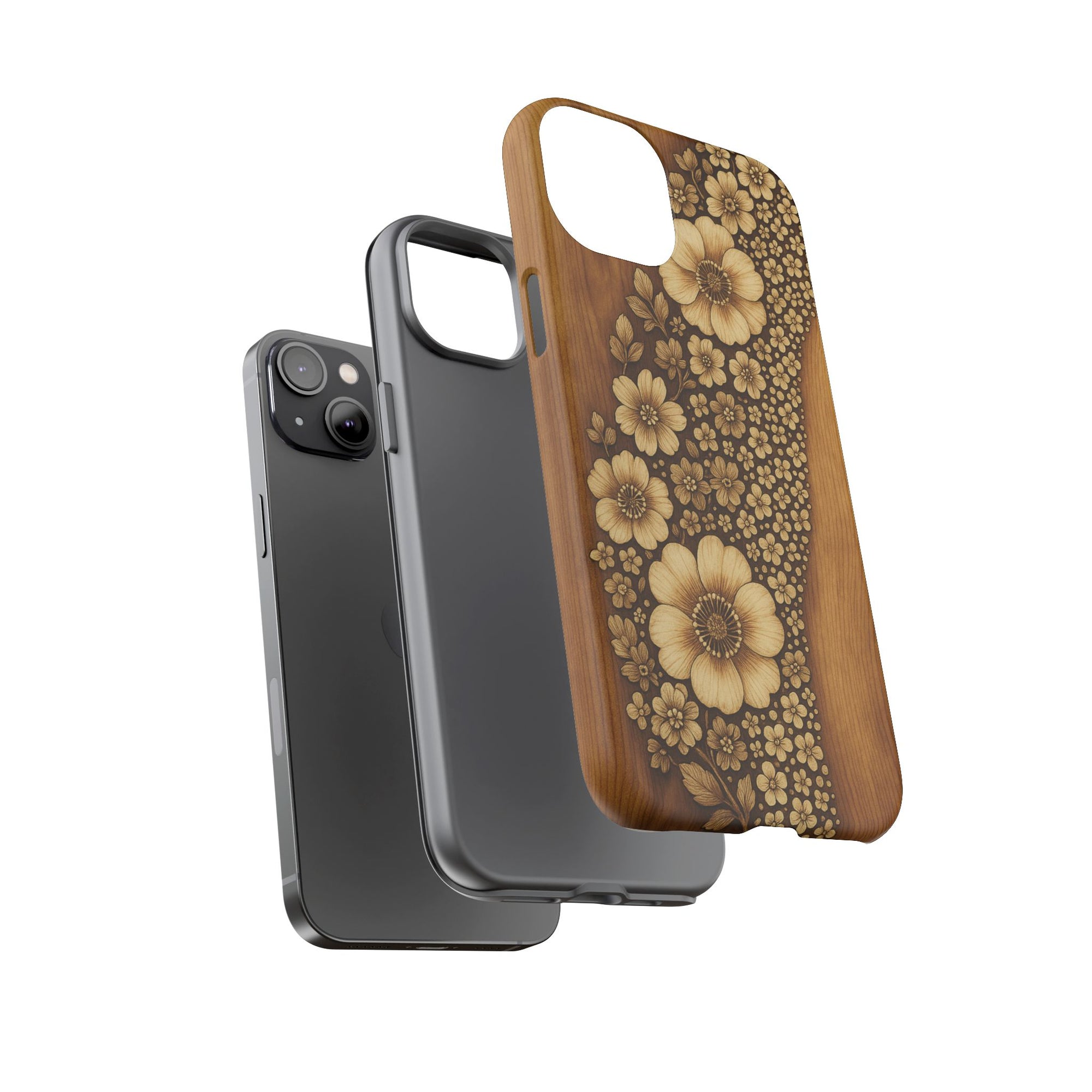 Floral Phone Case - Tough Cases, Protective Cover, Floral Design, Nature Lover Gift, Phone Accessory, Trendy Gadget