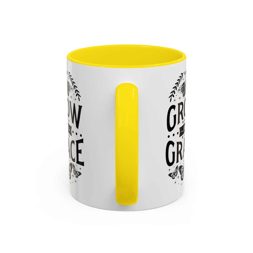 Grow in Grace Accent Coffee Mug - Inspirational Design