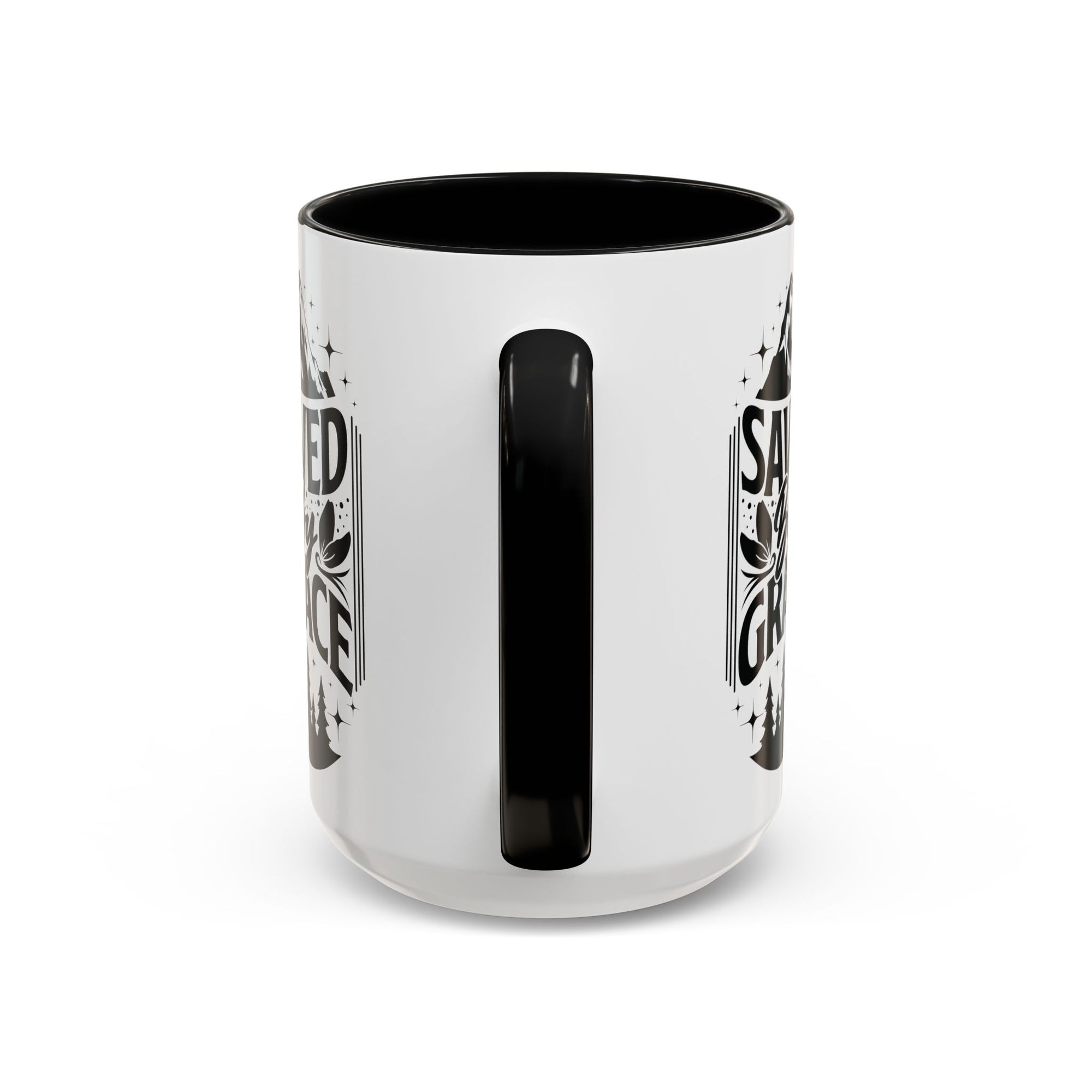 Saved by Grace Accent Coffee Mug - Inspirational Design