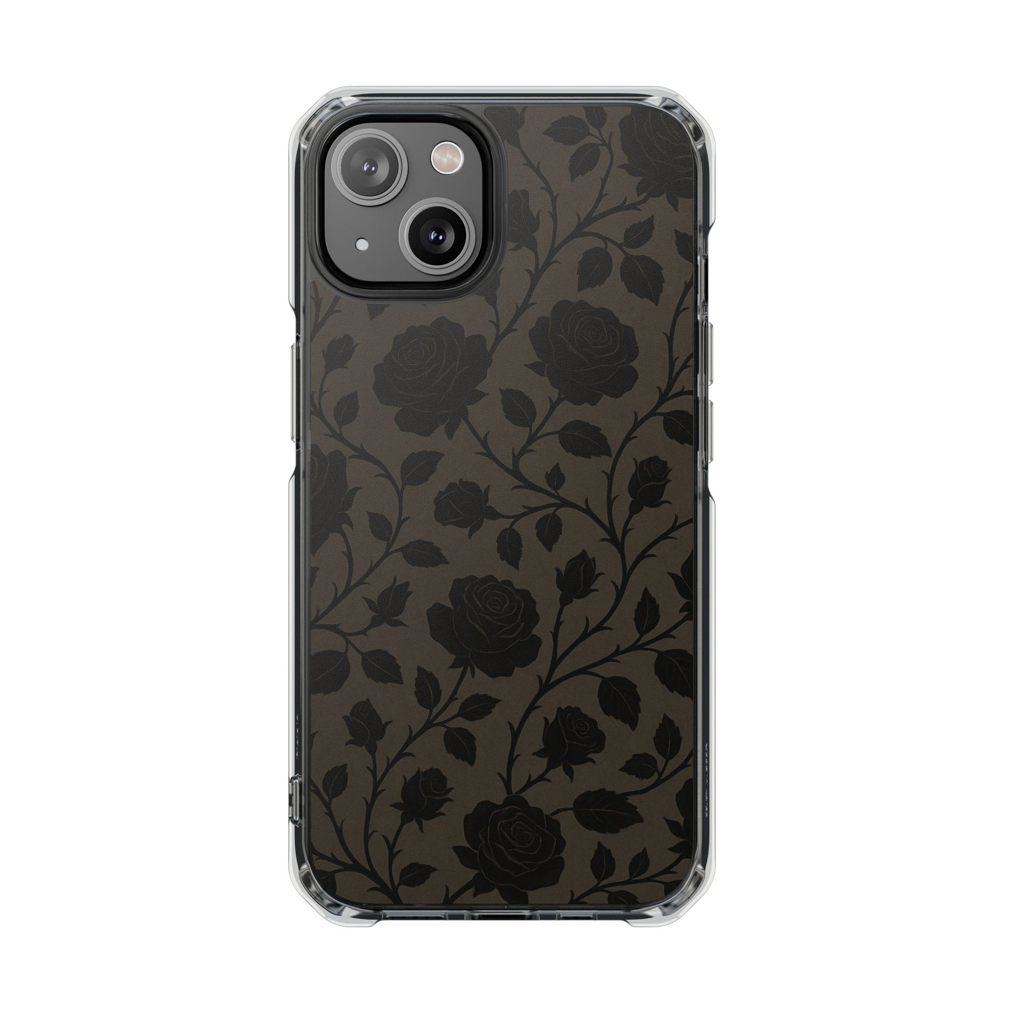 Floral Phone Case - Elegant Rose Design, Magnetic Clear Impact Case for iPhone, Stylish Phone Cover, Gifts for Her, Floral Lover