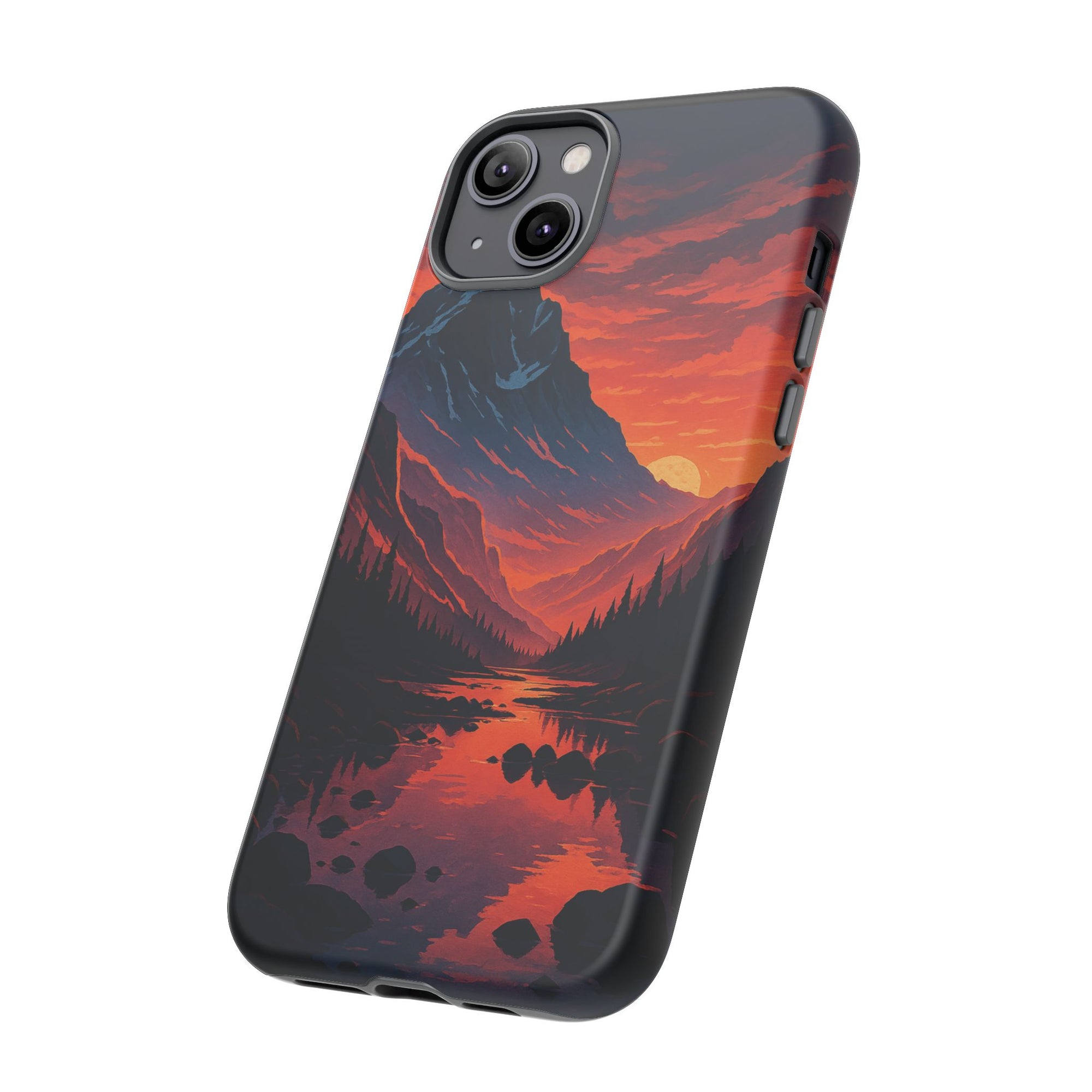 Mountain Sunset Phone Case, Nature Inspired Case, Tough Cases, Gift for Adventurers, Phone Accessories