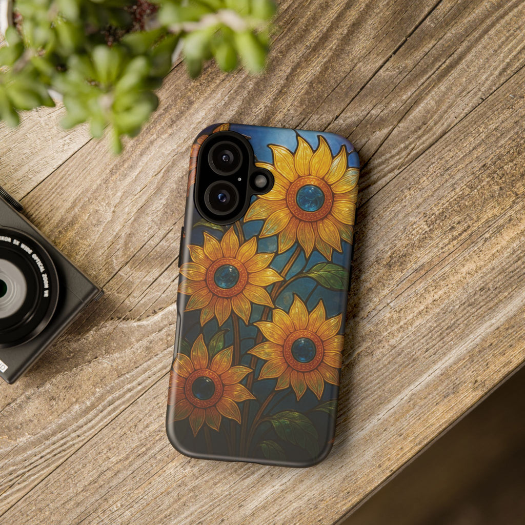 Vibrant Floral Phone Case, Sunflower Design, Tough & Durable Case, Nature Lover Gift, Protective Phone Cover, Spring Aesthetic