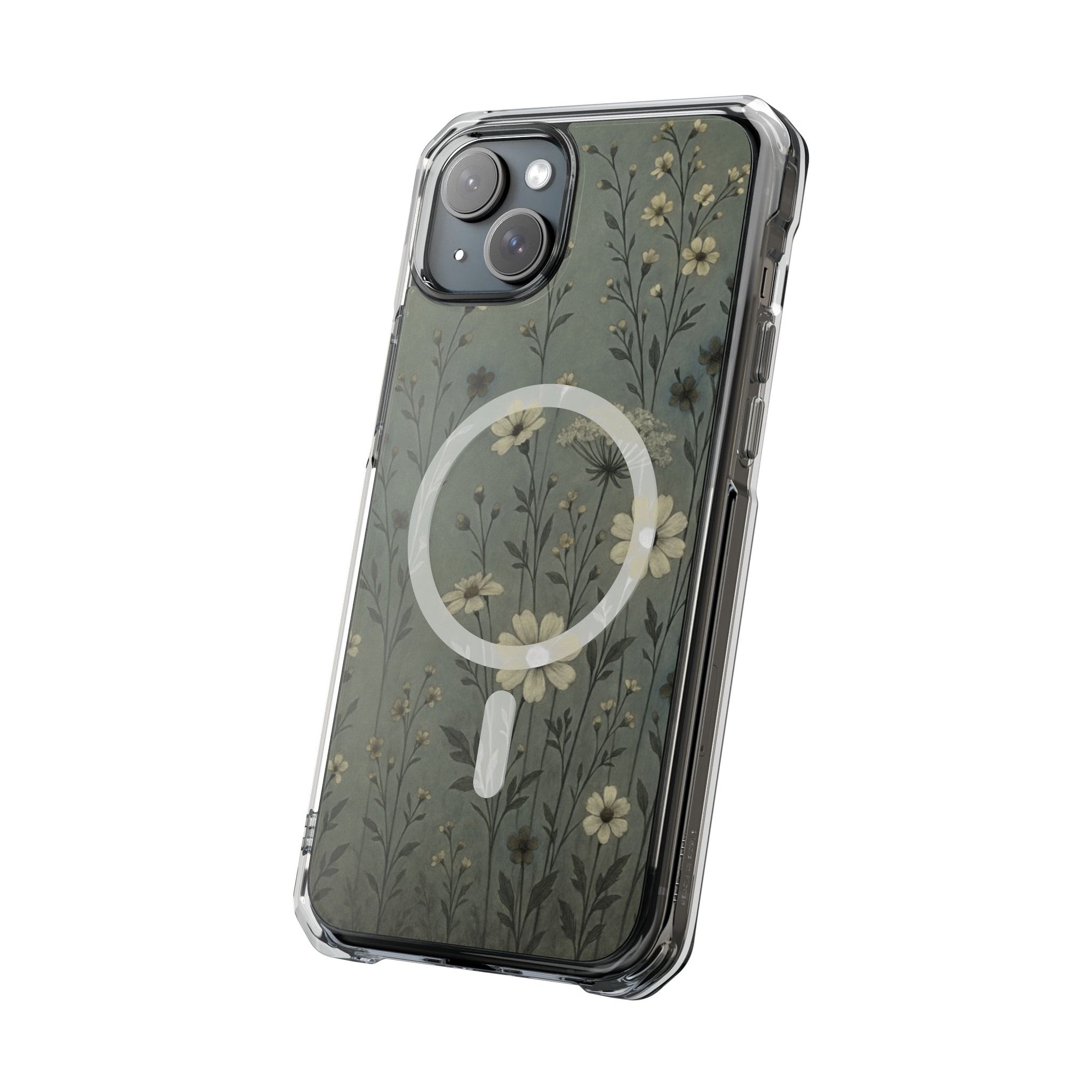 Floral Magnetic Clear Impact Cases, Phone Protection, Floral Design, Nature Lover Gift, Stylish Tech Accessories, Everyday Use