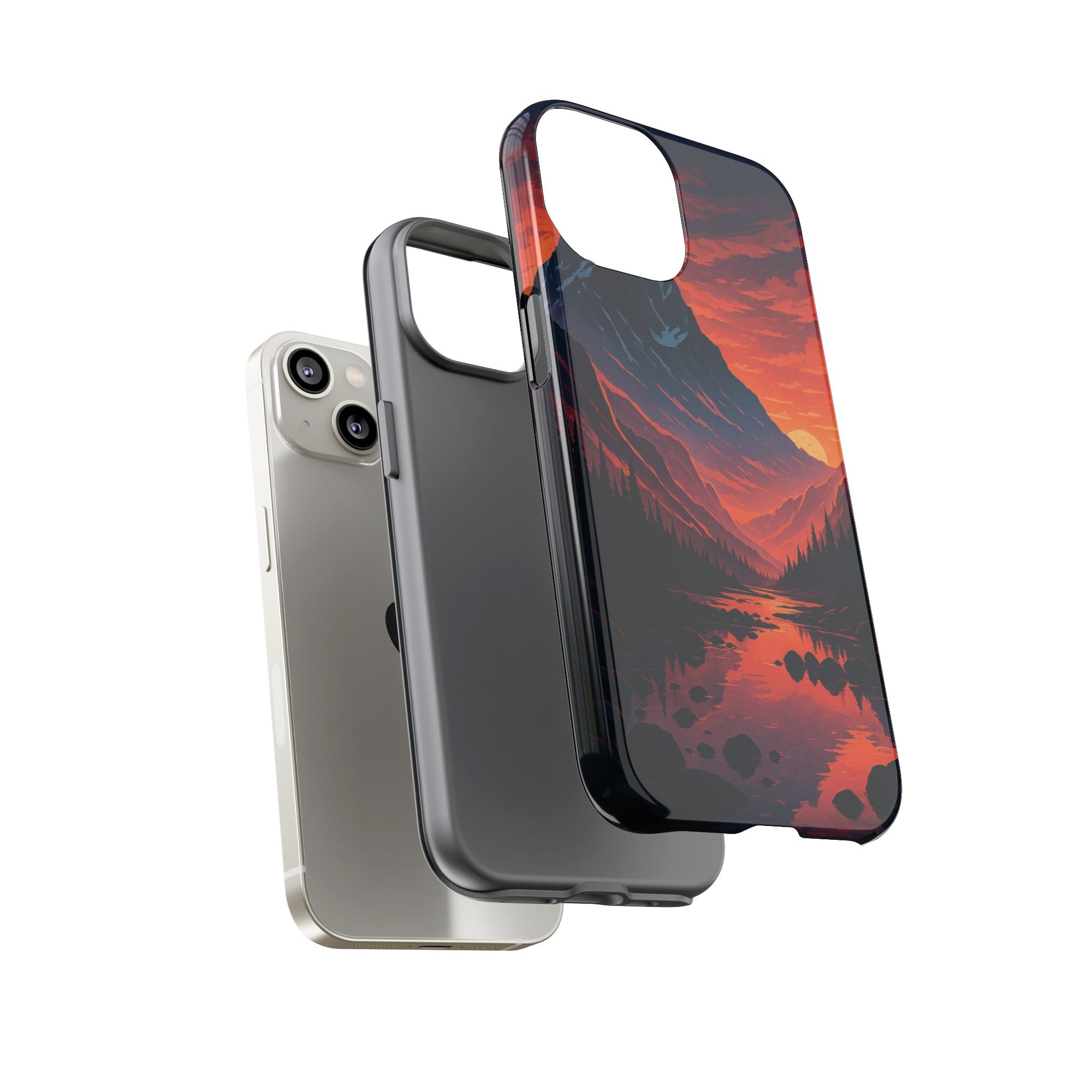 Mountain Sunset Phone Case, Nature Inspired Case, Tough Cases, Gift for Adventurers, Phone Accessories