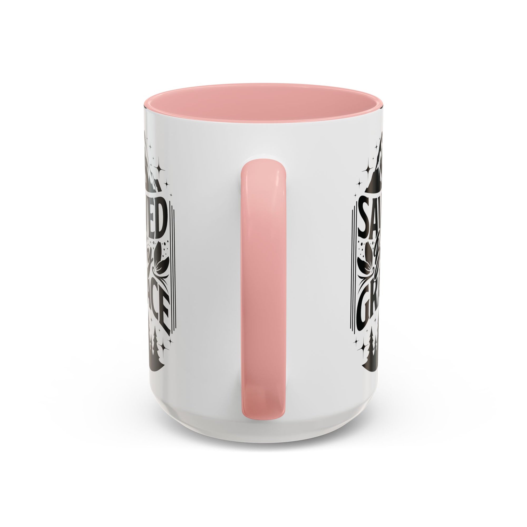 Saved by Grace Accent Coffee Mug - Inspirational Design