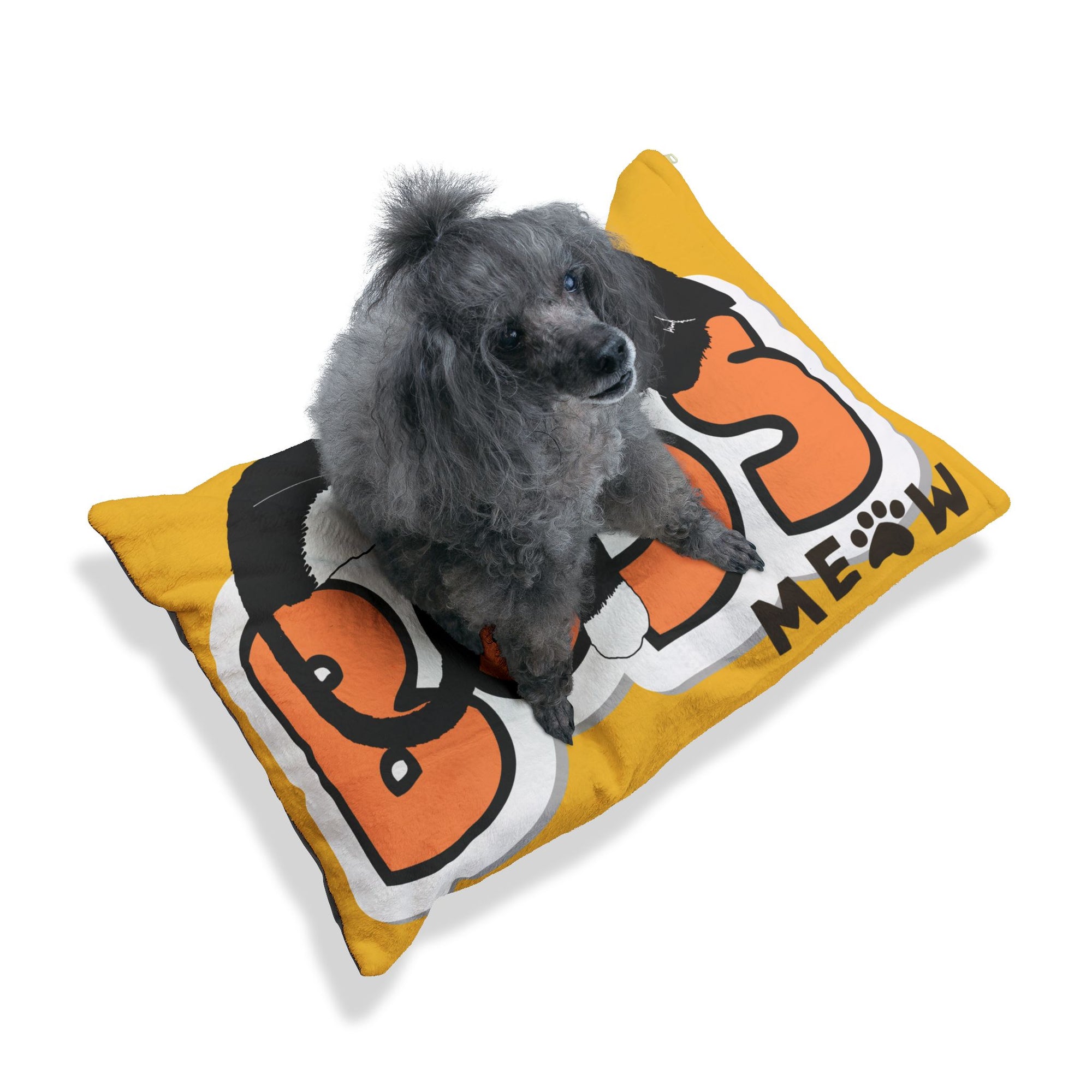 Boss Meow Pet Bed (Yellow) - Fun and Cozy Space for Your Furry Leader