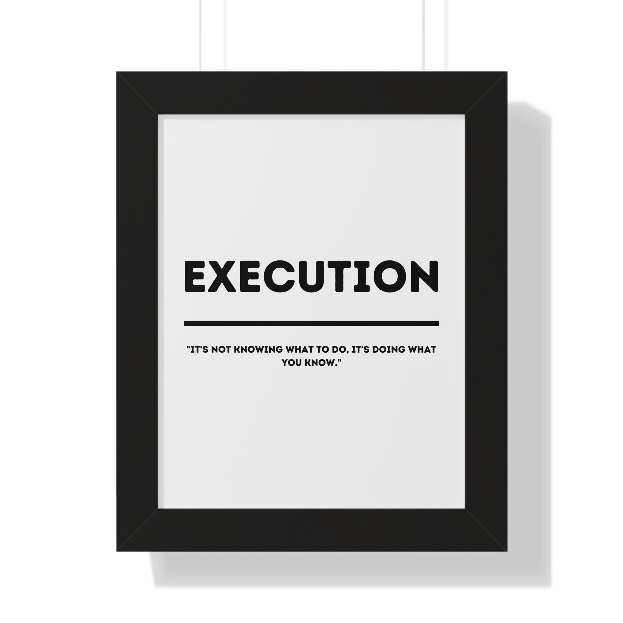 Minimalist in White (Execution) - Framed Vertical Poster