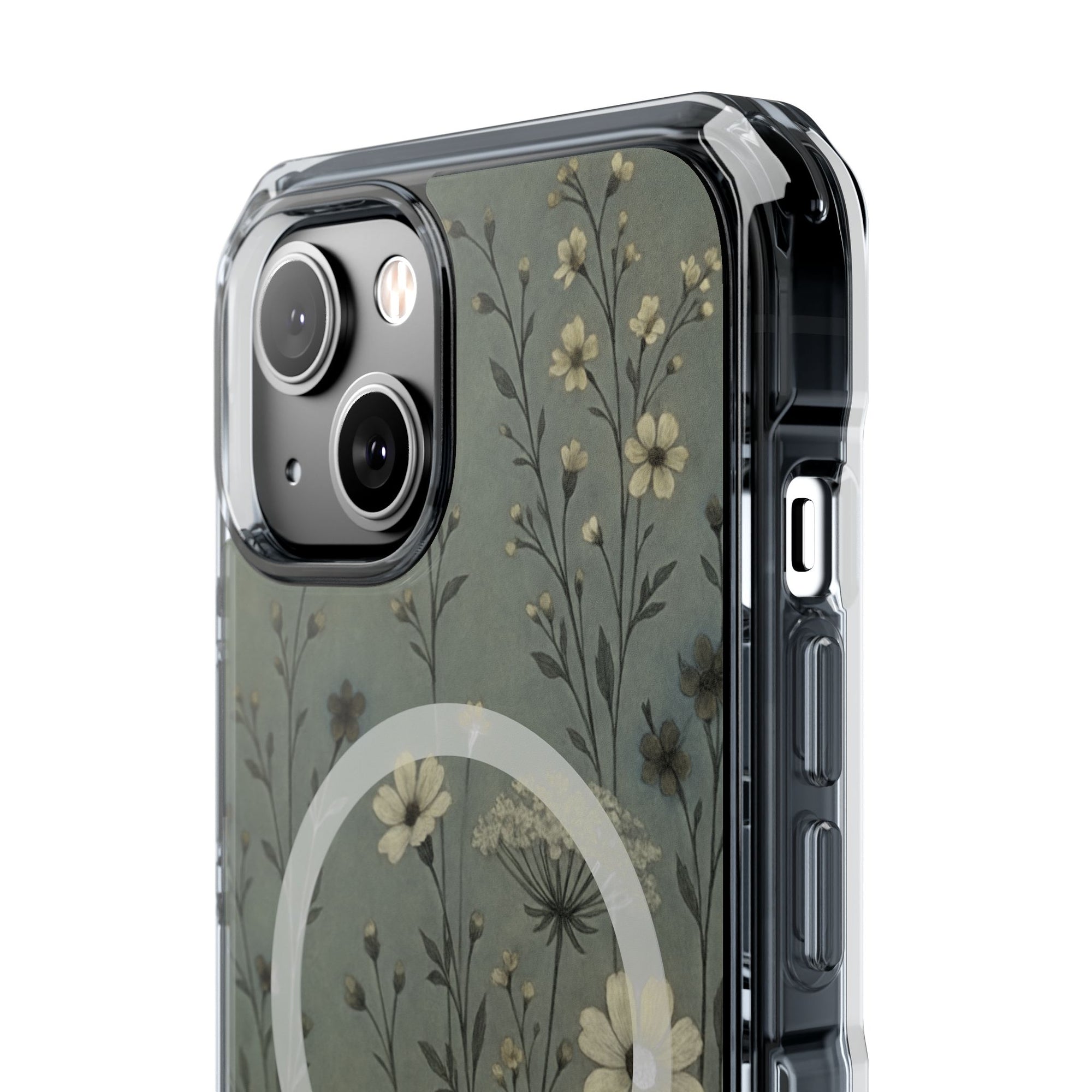 Floral Magnetic Clear Impact Cases, Phone Protection, Floral Design, Nature Lover Gift, Stylish Tech Accessories, Everyday Use