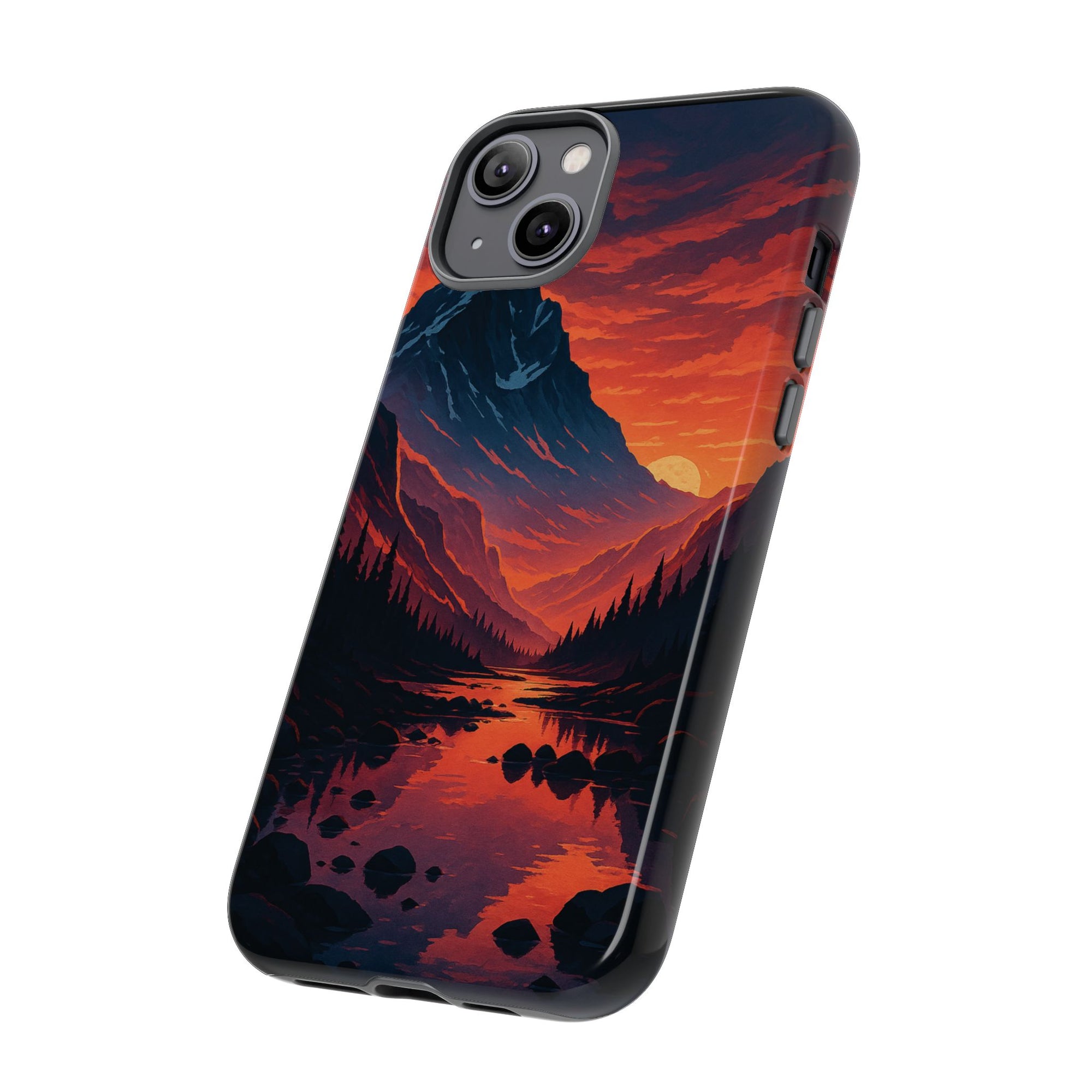 Mountain Sunset Phone Case, Nature Inspired Case, Tough Cases, Gift for Adventurers, Phone Accessories
