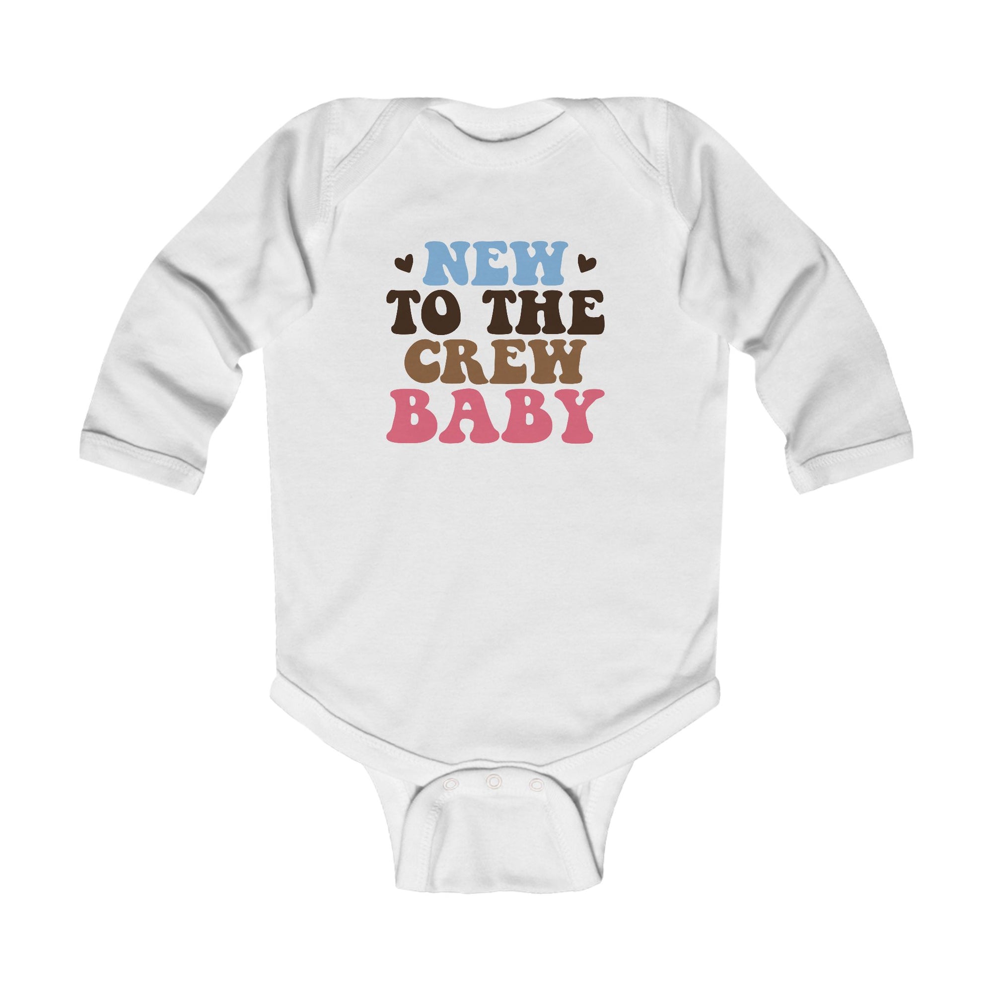 New to the Crew Baby Bodysuit | Cute Infant Long Sleeve Outfit for Newborns | Perfect Baby Shower Gift