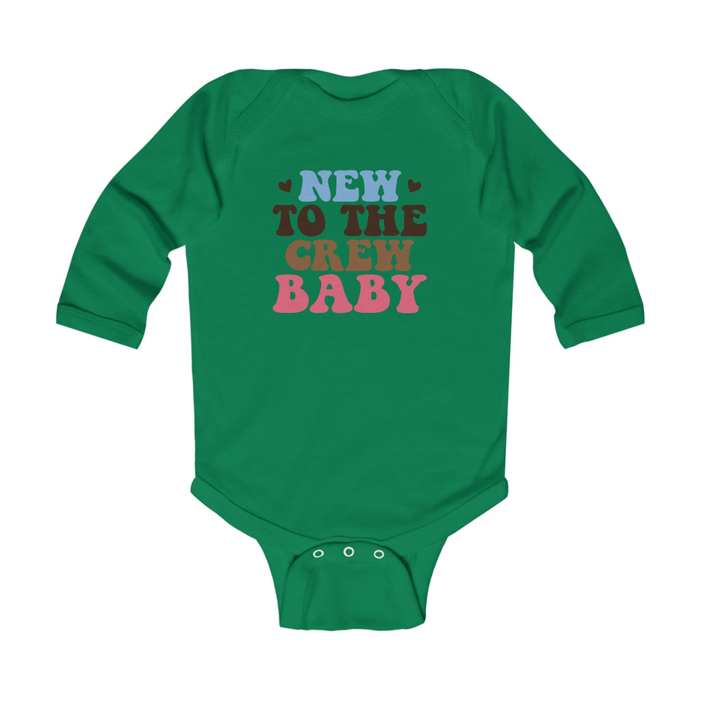 New to the Crew Baby Bodysuit | Cute Infant Long Sleeve Outfit for Newborns | Perfect Baby Shower Gift