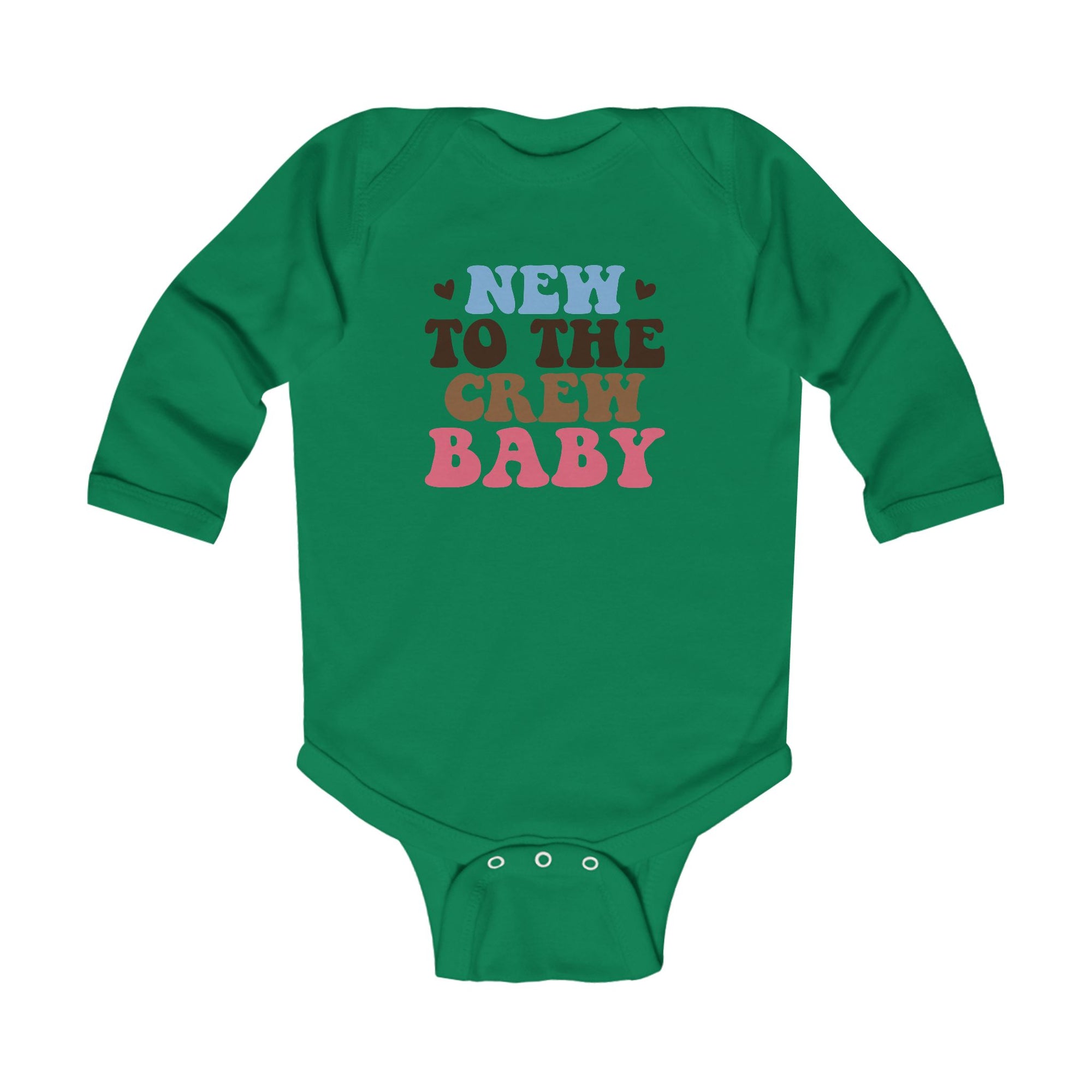 New to the Crew Baby Bodysuit | Cute Infant Long Sleeve Outfit for Newborns | Perfect Baby Shower Gift