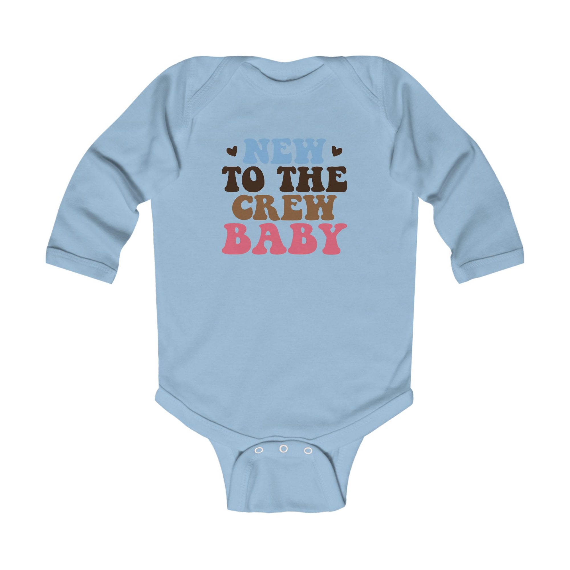 New to the Crew Baby Bodysuit | Cute Infant Long Sleeve Outfit for Newborns | Perfect Baby Shower Gift