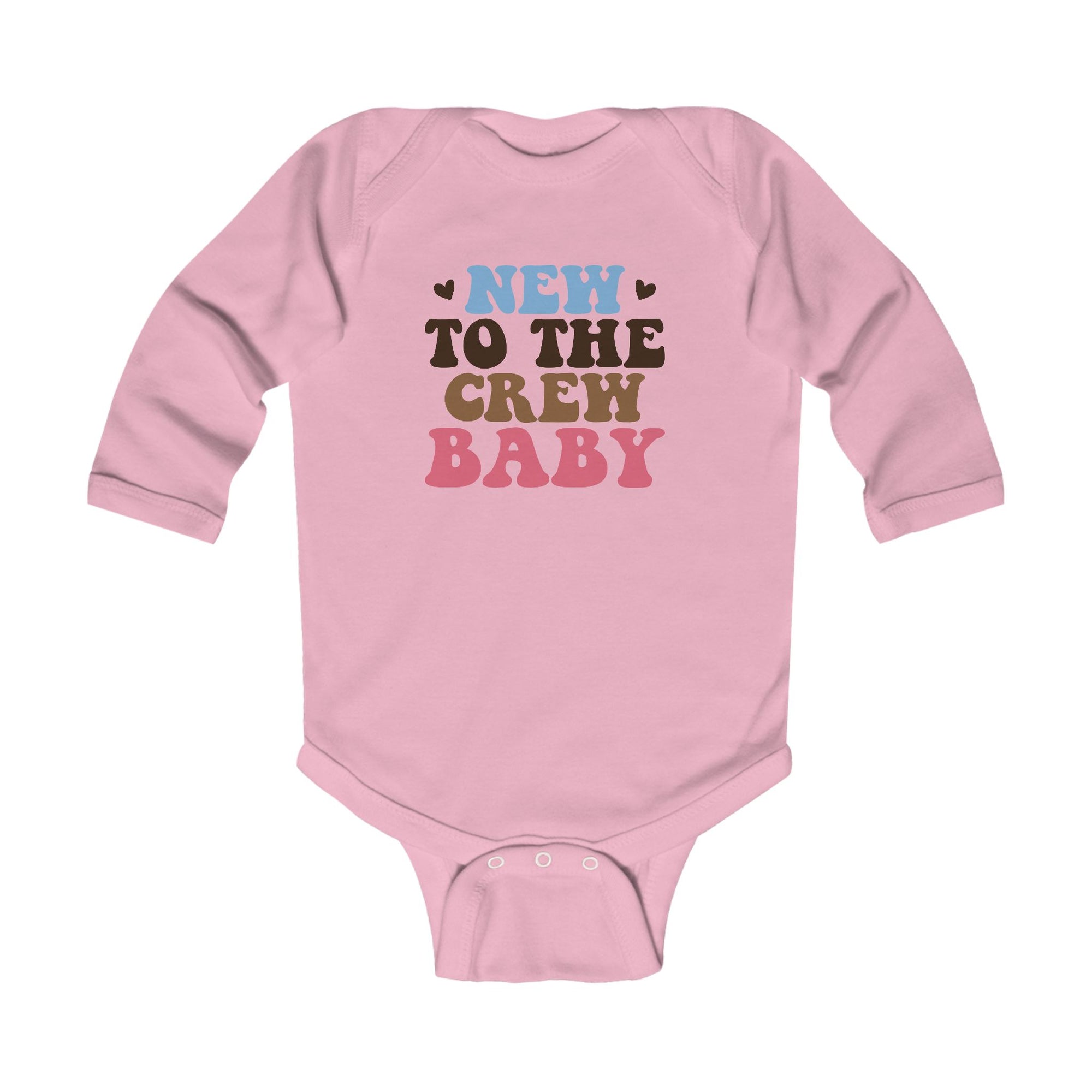 New to the Crew Baby Bodysuit | Cute Infant Long Sleeve Outfit for Newborns | Perfect Baby Shower Gift