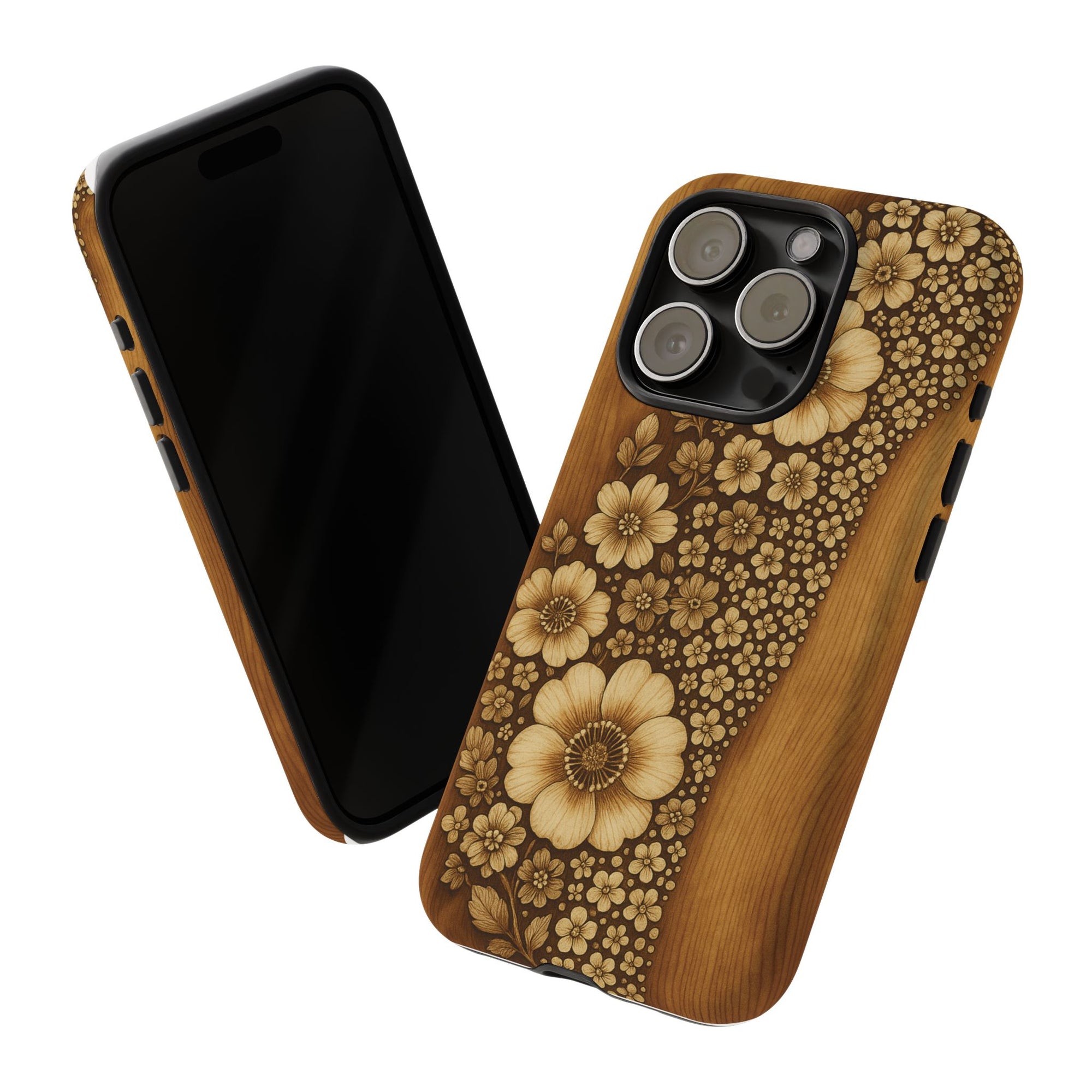 Floral Phone Case - Tough Cases, Protective Cover, Floral Design, Nature Lover Gift, Phone Accessory, Trendy Gadget