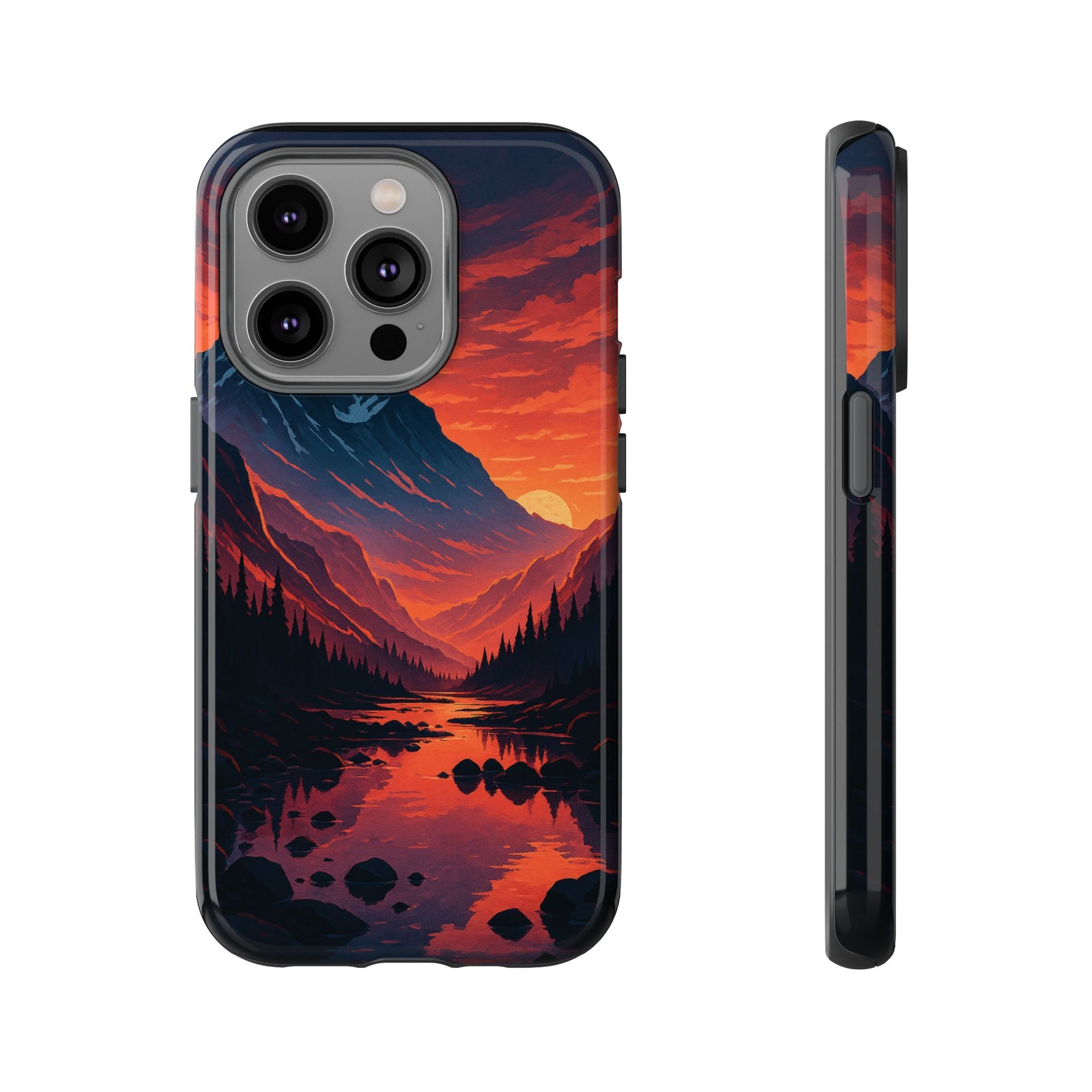 Mountain Sunset Phone Case, Nature Inspired Case, Tough Cases, Gift for Adventurers, Phone Accessories