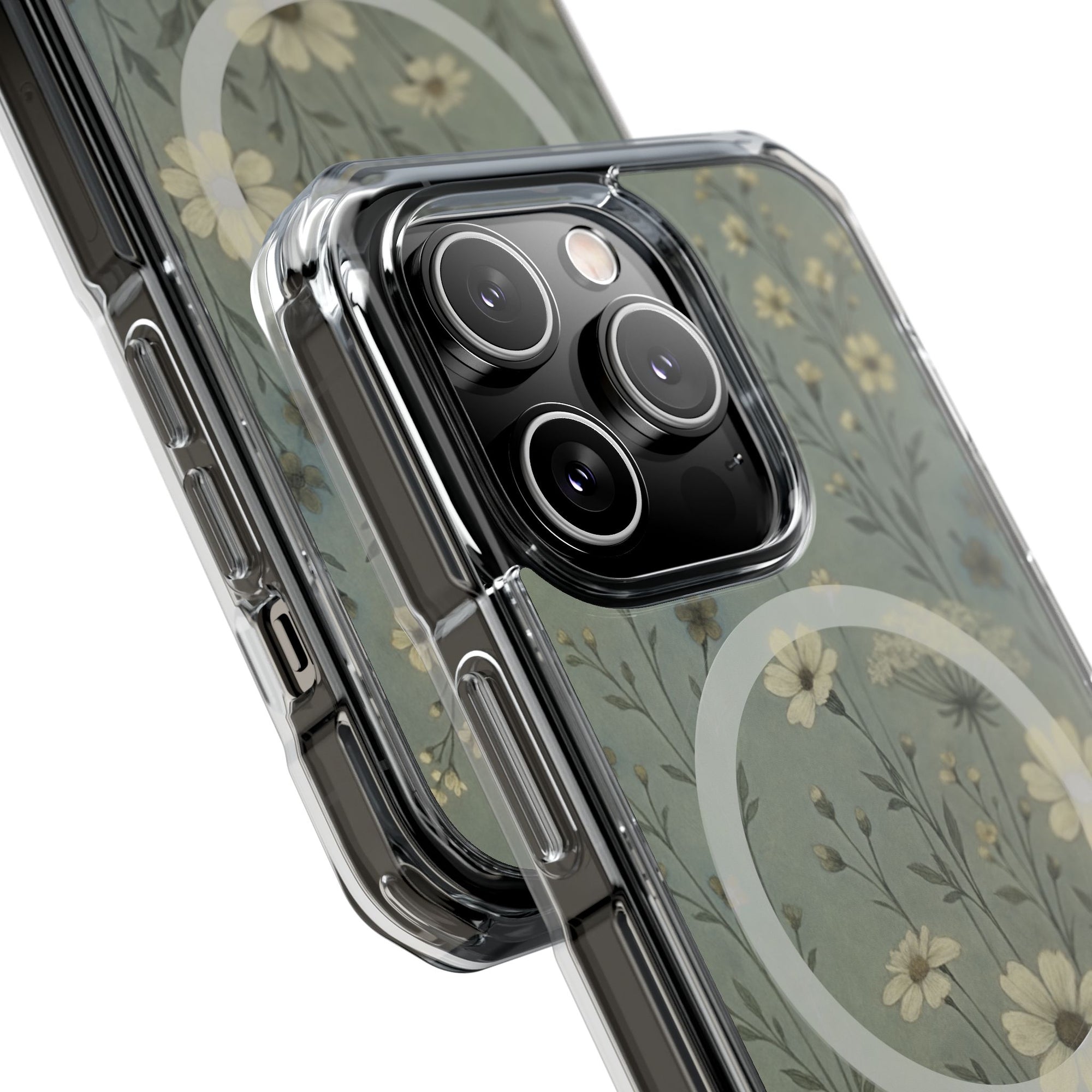 Floral Magnetic Clear Impact Cases, Phone Protection, Floral Design, Nature Lover Gift, Stylish Tech Accessories, Everyday Use