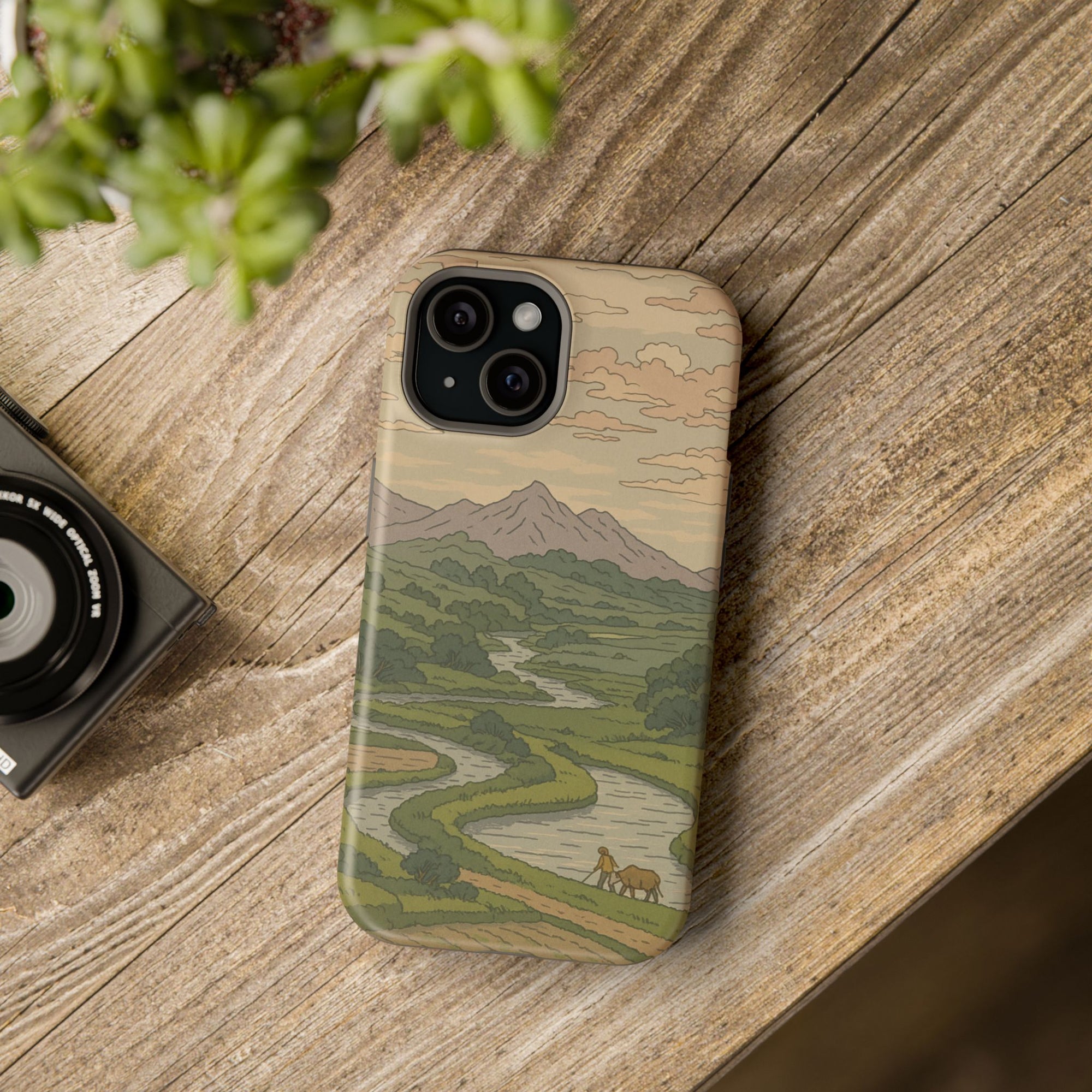 Nature-Inspired Magnetic Tough Case for iPhone, Phone Protection, Adventure Gift, Outdoor Lover, Earthy Aesthetic
