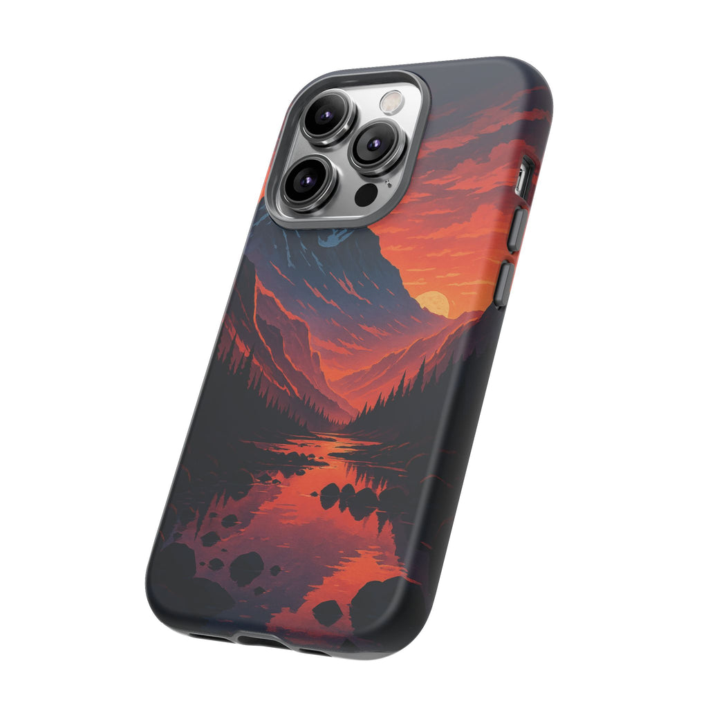Mountain Sunset Phone Case, Nature Inspired Case, Tough Cases, Gift for Adventurers, Phone Accessories