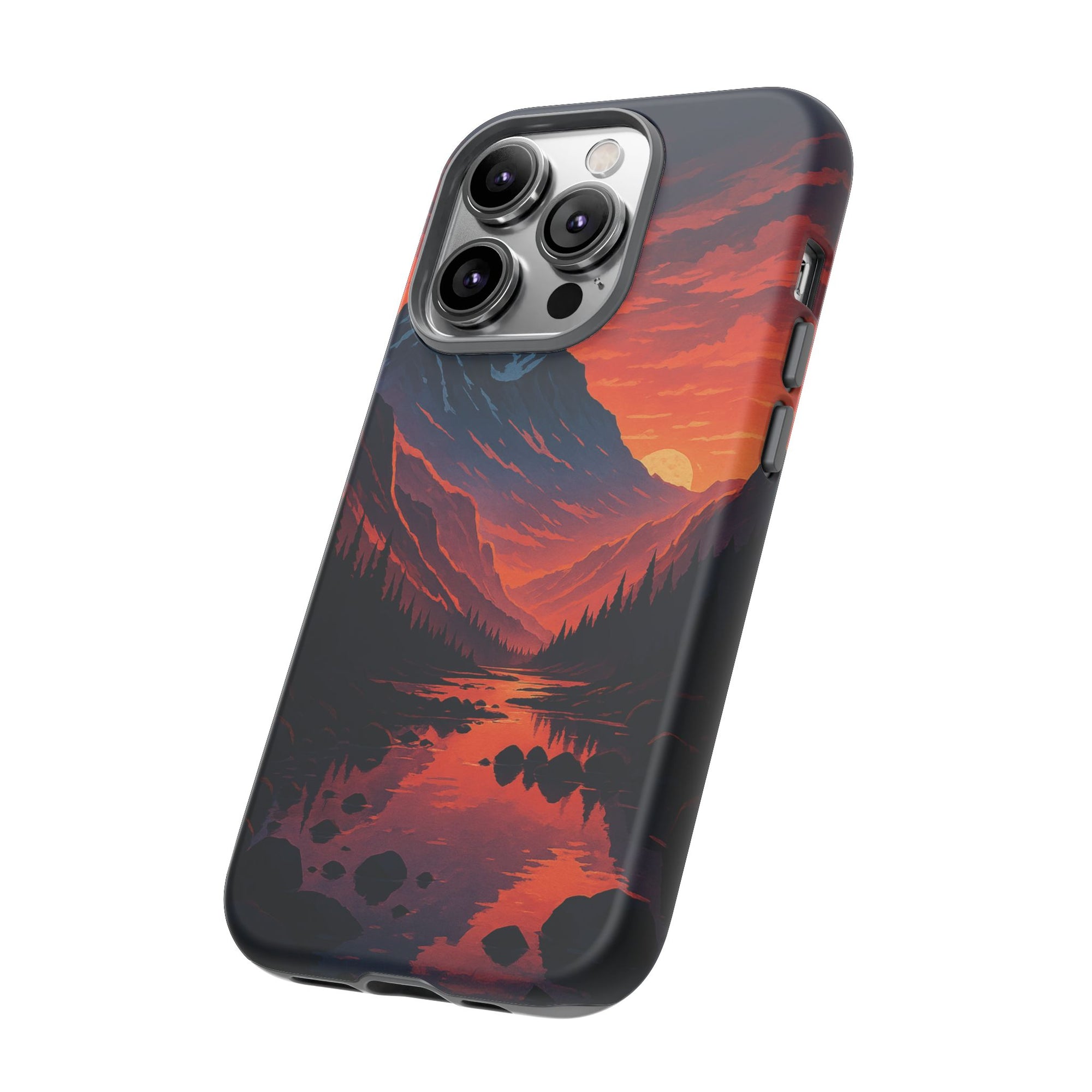 Mountain Sunset Phone Case, Nature Inspired Case, Tough Cases, Gift for Adventurers, Phone Accessories