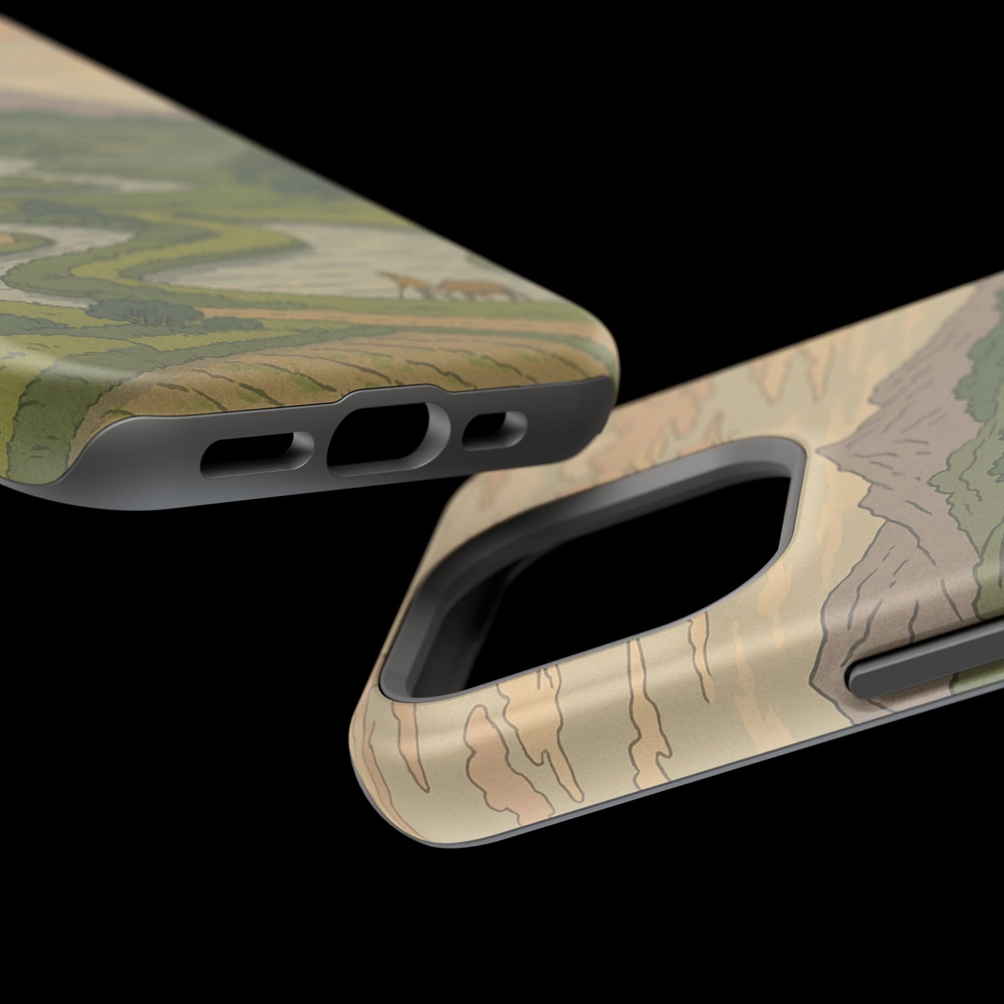 Nature-Inspired Magnetic Tough Case for iPhone, Phone Protection, Adventure Gift, Outdoor Lover, Earthy Aesthetic