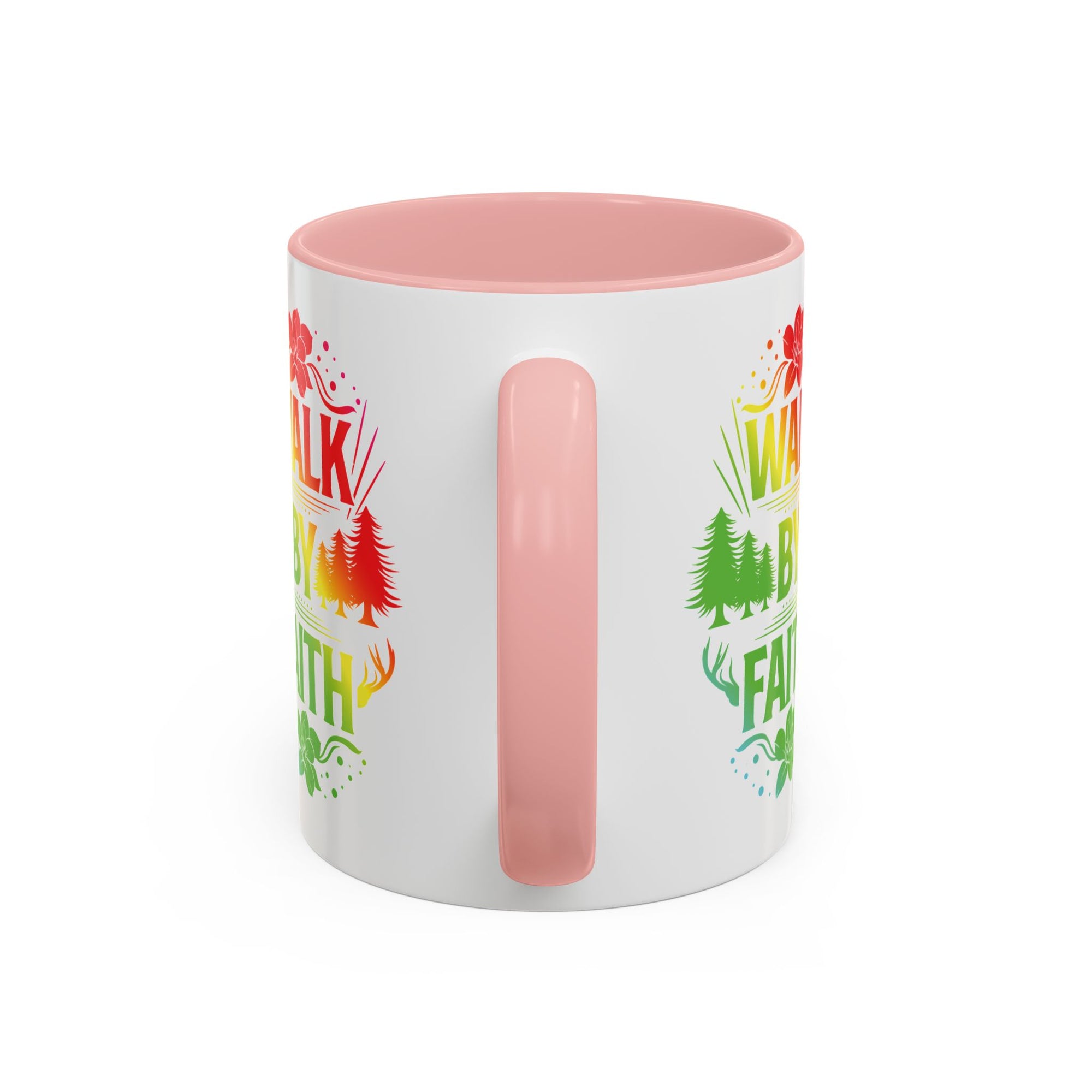 Walk by Faith Accent Coffee Mug - Inspirational Design