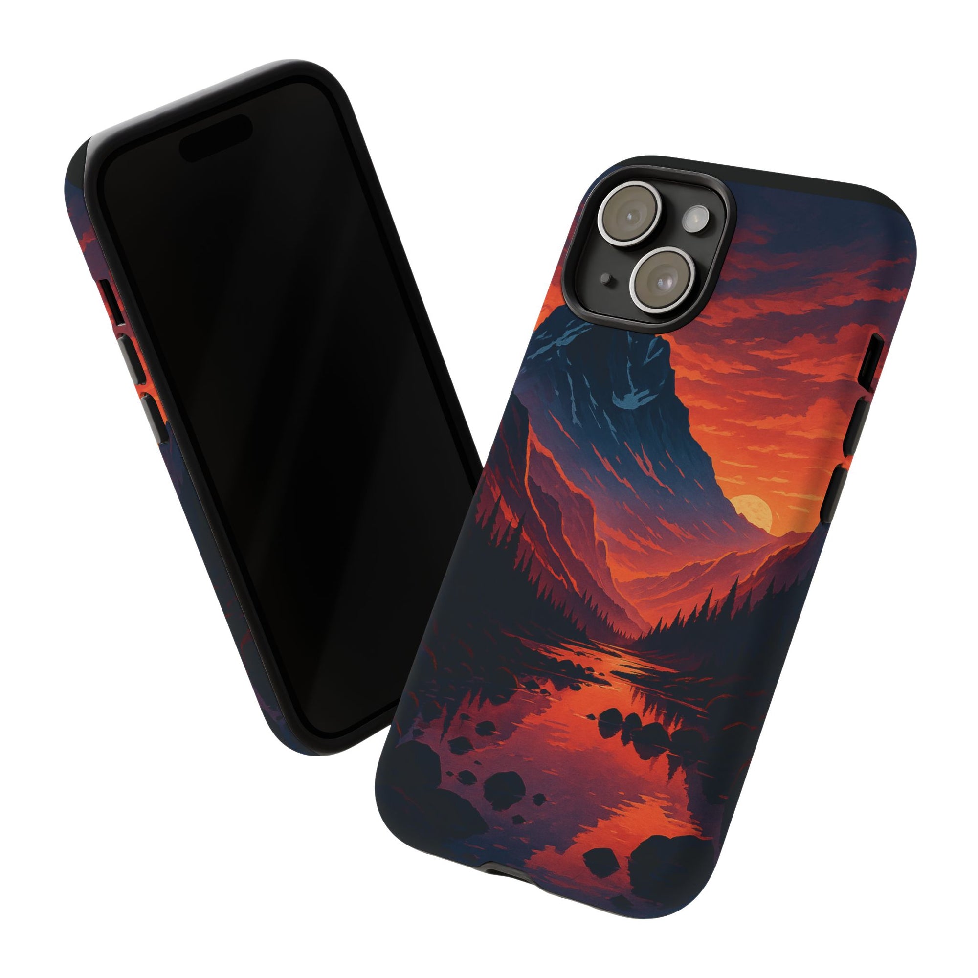 Mountain Sunset Phone Case, Nature Inspired Case, Tough Cases, Gift for Adventurers, Phone Accessories