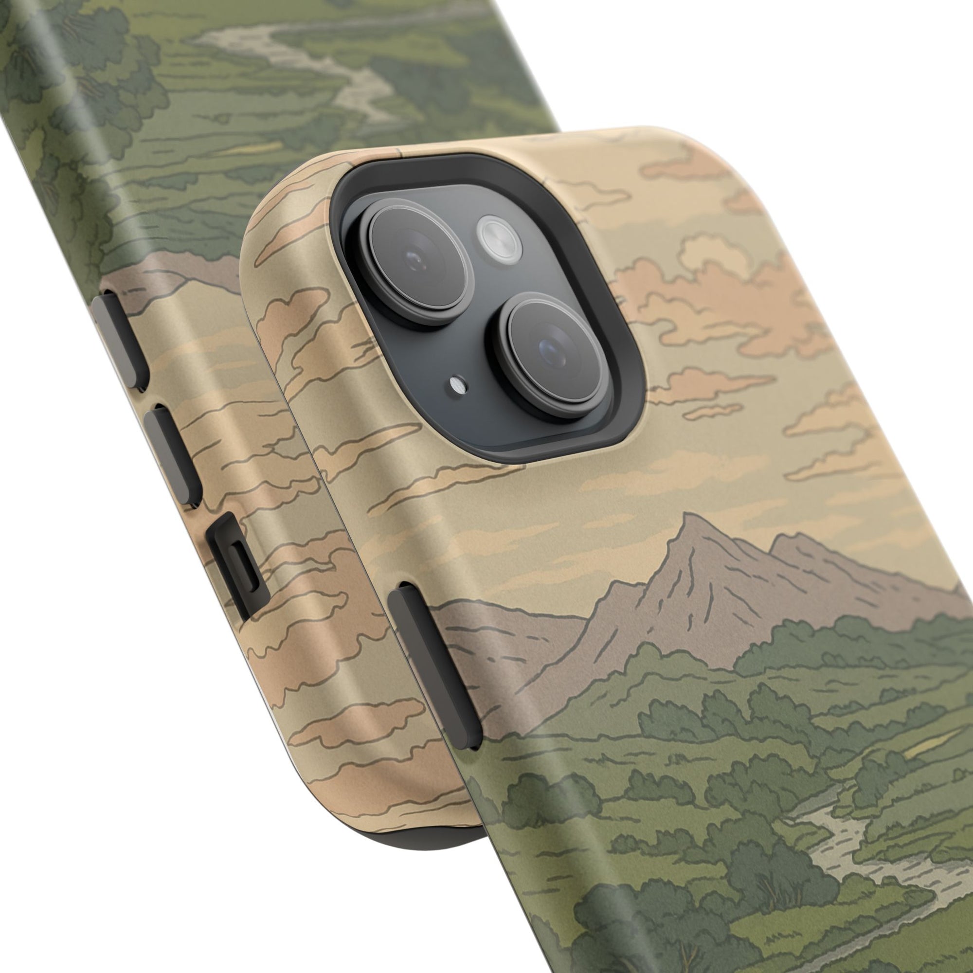 Nature-Inspired Magnetic Tough Case for iPhone, Phone Protection, Adventure Gift, Outdoor Lover, Earthy Aesthetic