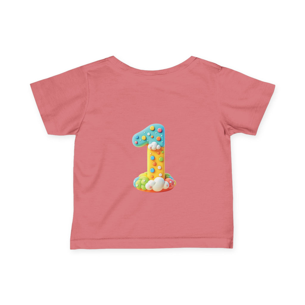 Cute Infant T-Shirt - 'Little Answered Prayer' with Colorful Number 1 Design