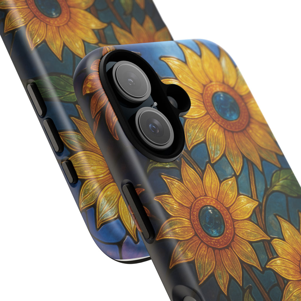 Vibrant Floral Phone Case, Sunflower Design, Tough & Durable Case, Nature Lover Gift, Protective Phone Cover, Spring Aesthetic