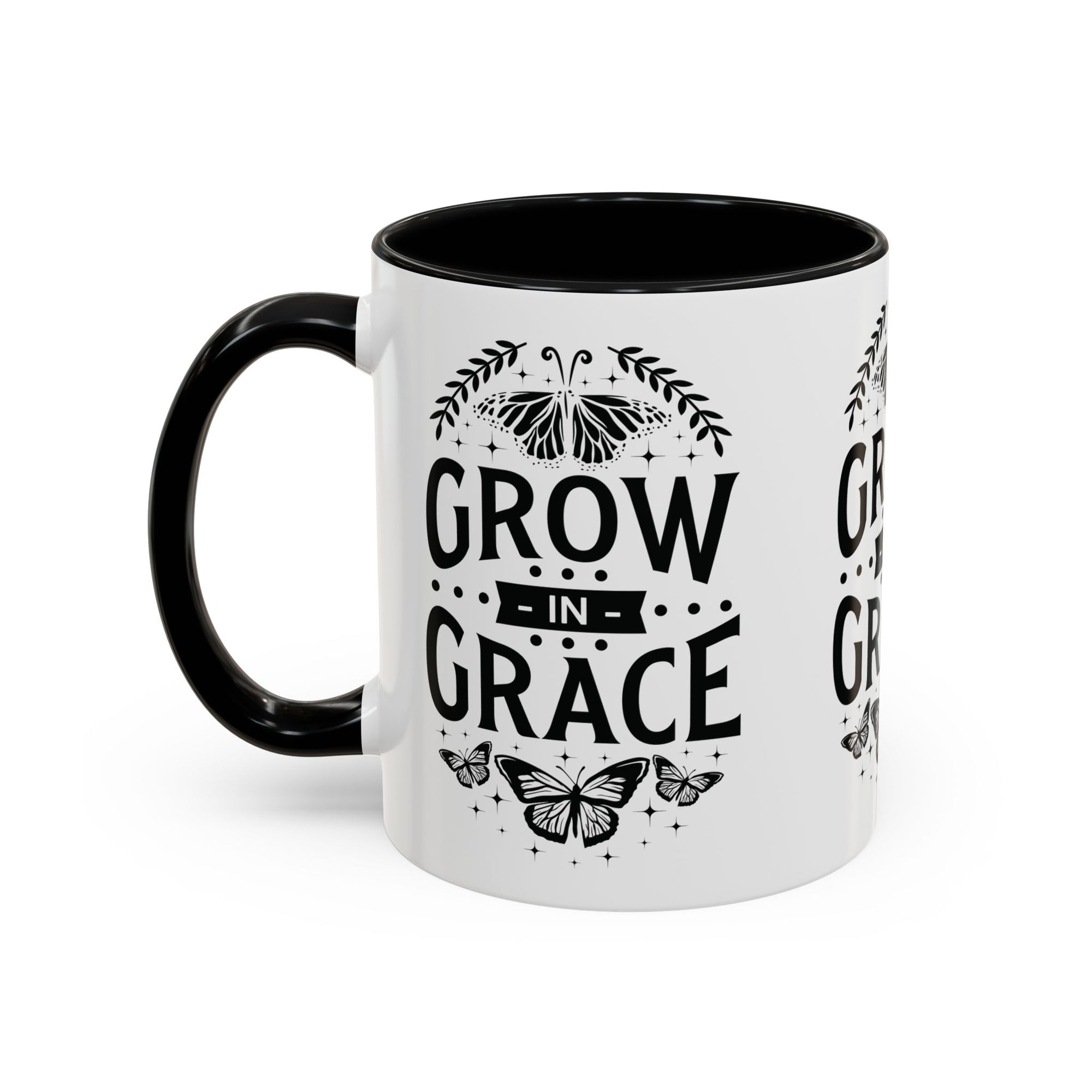 Grow in Grace Accent Coffee Mug - Inspirational Design