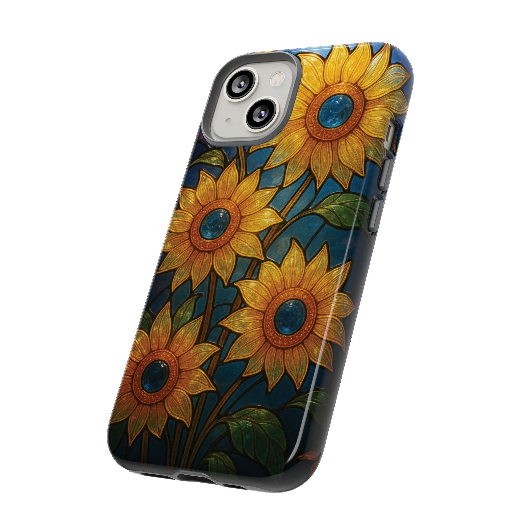 Vibrant Floral Phone Case, Sunflower Design, Tough & Durable Case, Nature Lover Gift, Protective Phone Cover, Spring Aesthetic