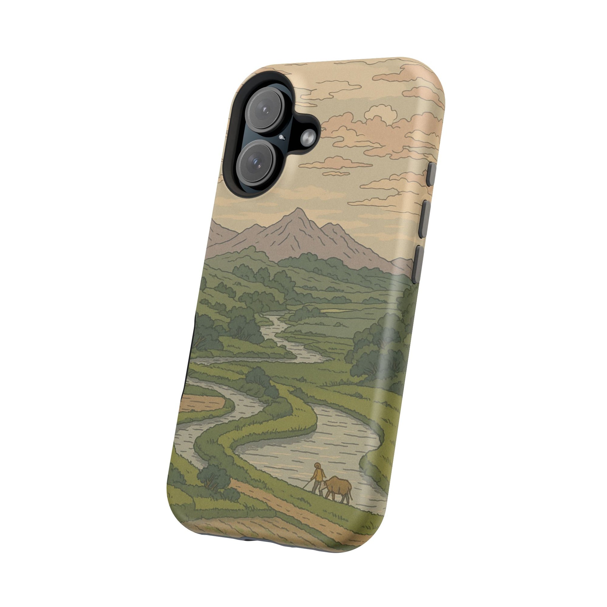 Nature-Inspired Magnetic Tough Case for iPhone, Phone Protection, Adventure Gift, Outdoor Lover, Earthy Aesthetic