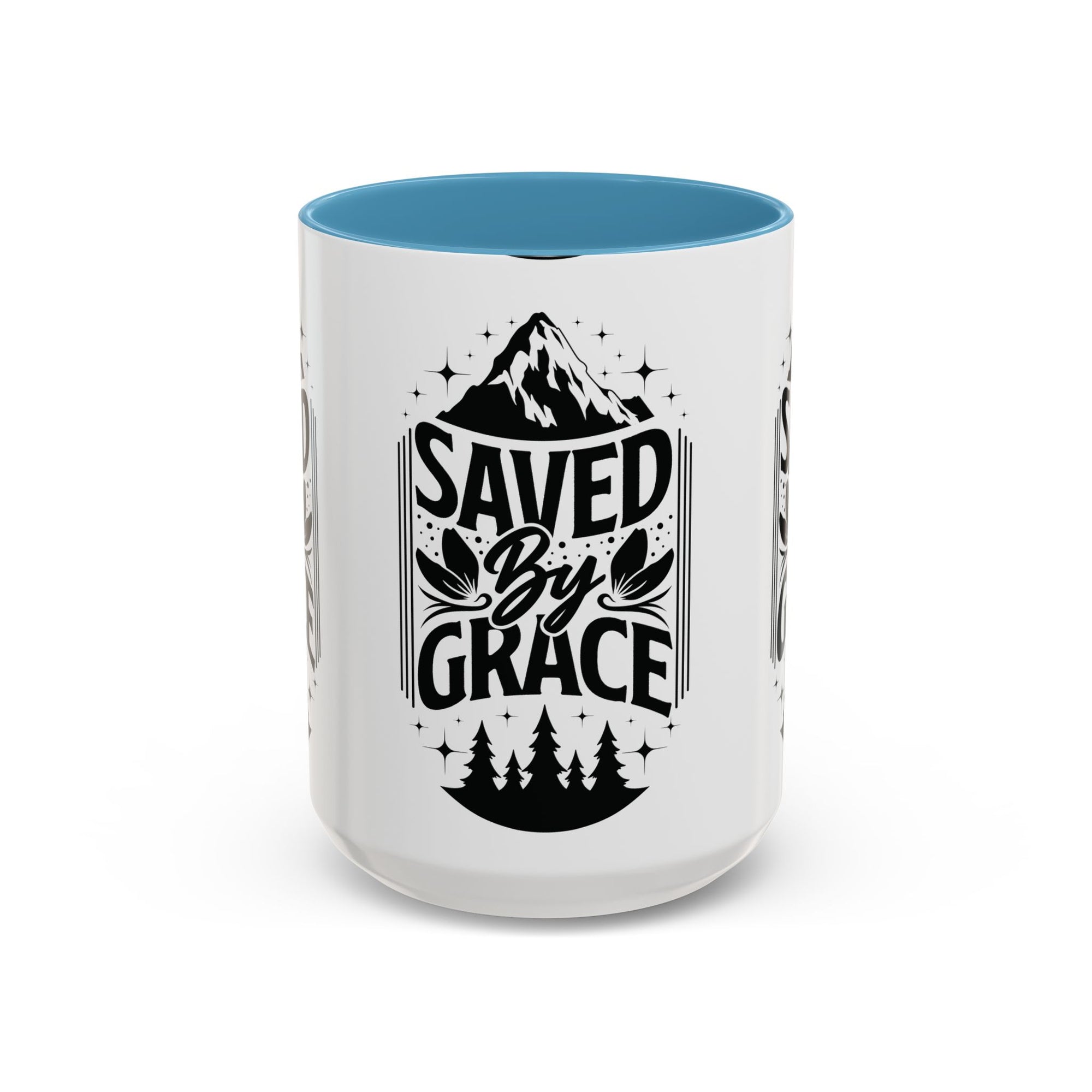 Saved by Grace Accent Coffee Mug - Inspirational Design