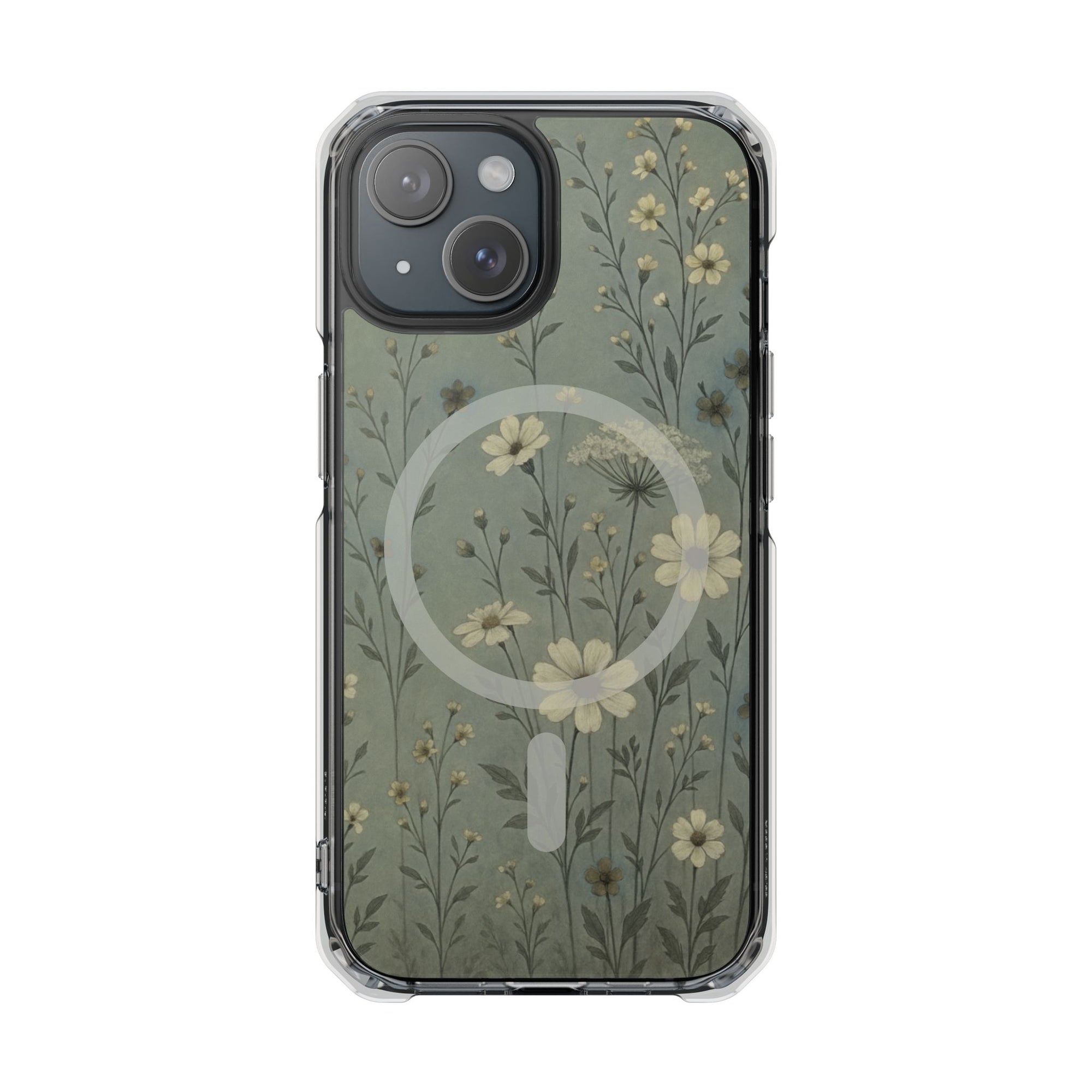 Floral Magnetic Clear Impact Cases, Phone Protection, Floral Design, Nature Lover Gift, Stylish Tech Accessories, Everyday Use