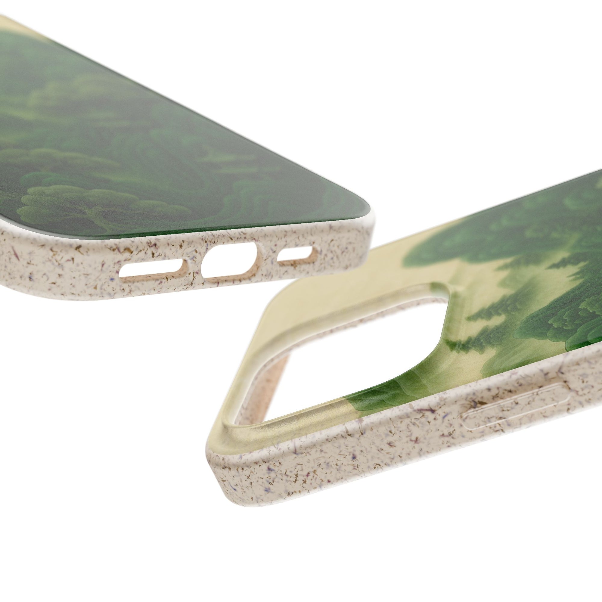 Eco-Friendly Biodegradable Phone Cases with Serene Mountain Landscape Design, Sustainable Gift, Nature Lover Accessory, Green Phone Cover,