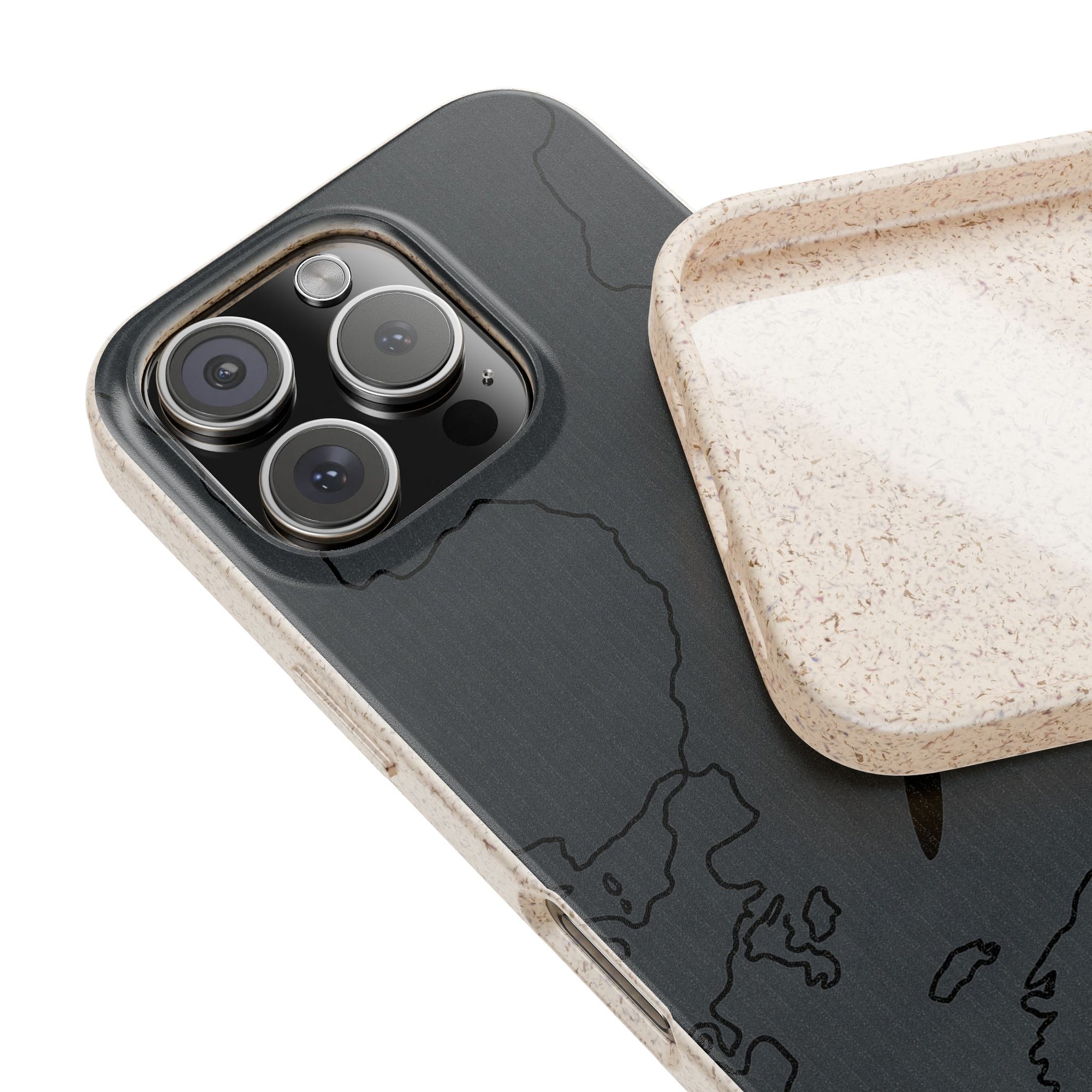 Airplane Map Biodegradable Phone Case, Eco-Friendly Phone Cover, Travel Gift, Sustainable Accessory, Nature Lover Gift
