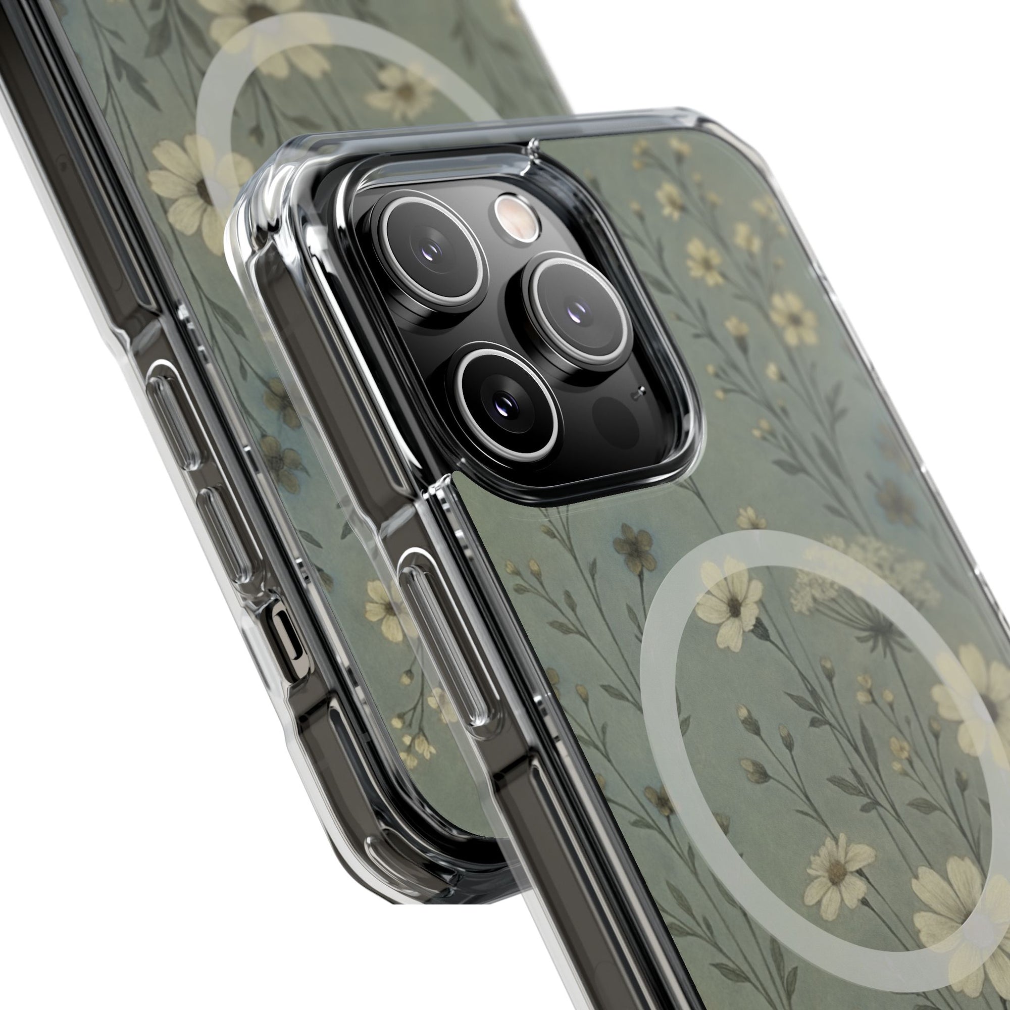 Floral Magnetic Clear Impact Cases, Phone Protection, Floral Design, Nature Lover Gift, Stylish Tech Accessories, Everyday Use